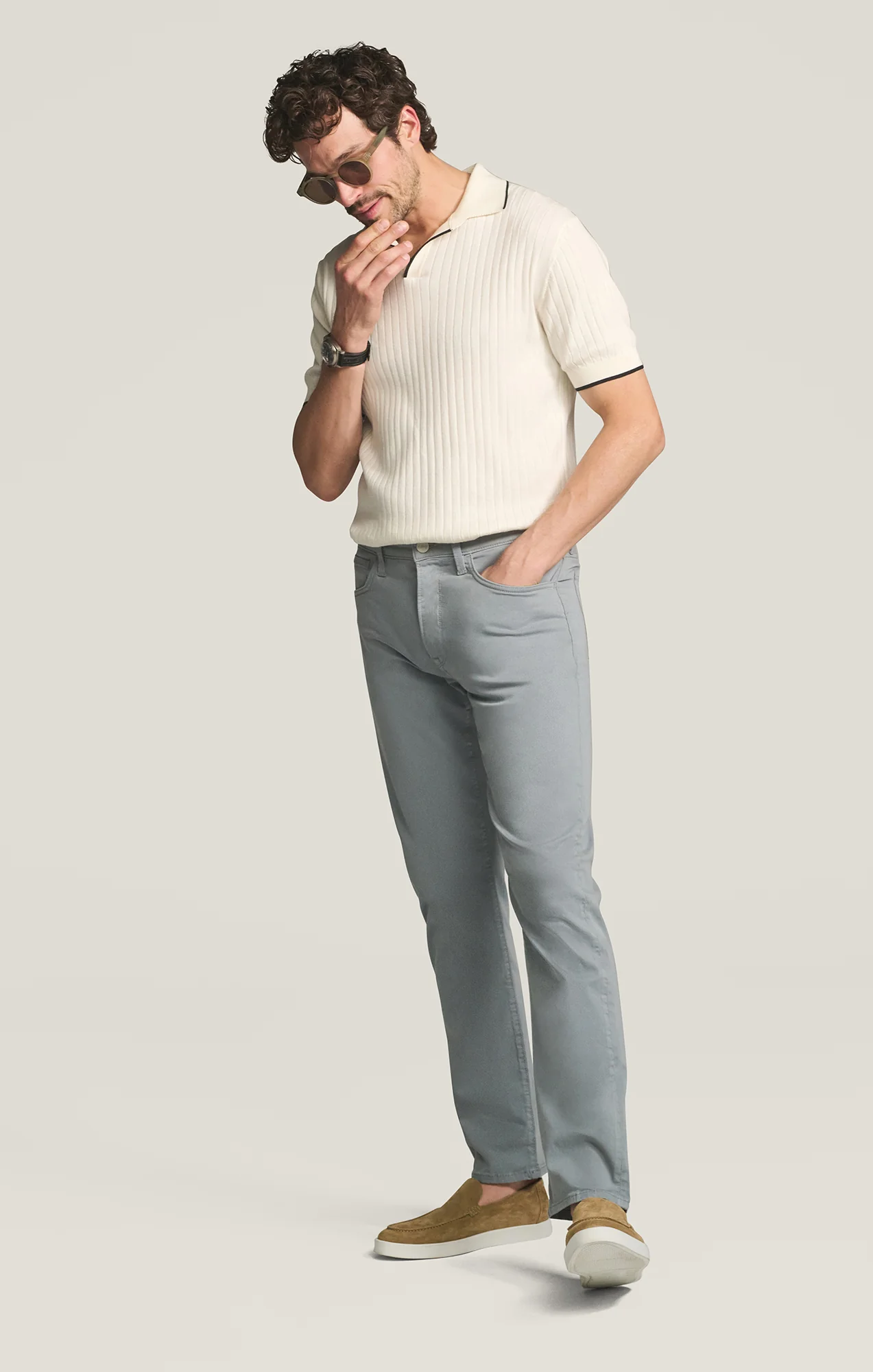 Courage Straight Leg Pants in Alloy Twill - Image 4