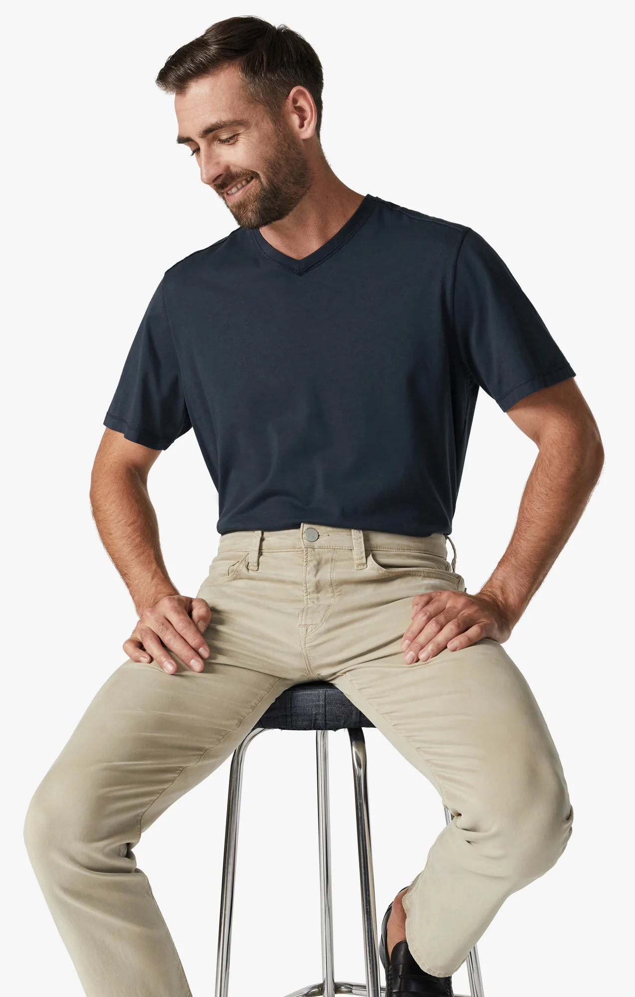Courage Straight Leg Pants In Aluminum Twill - Image 6