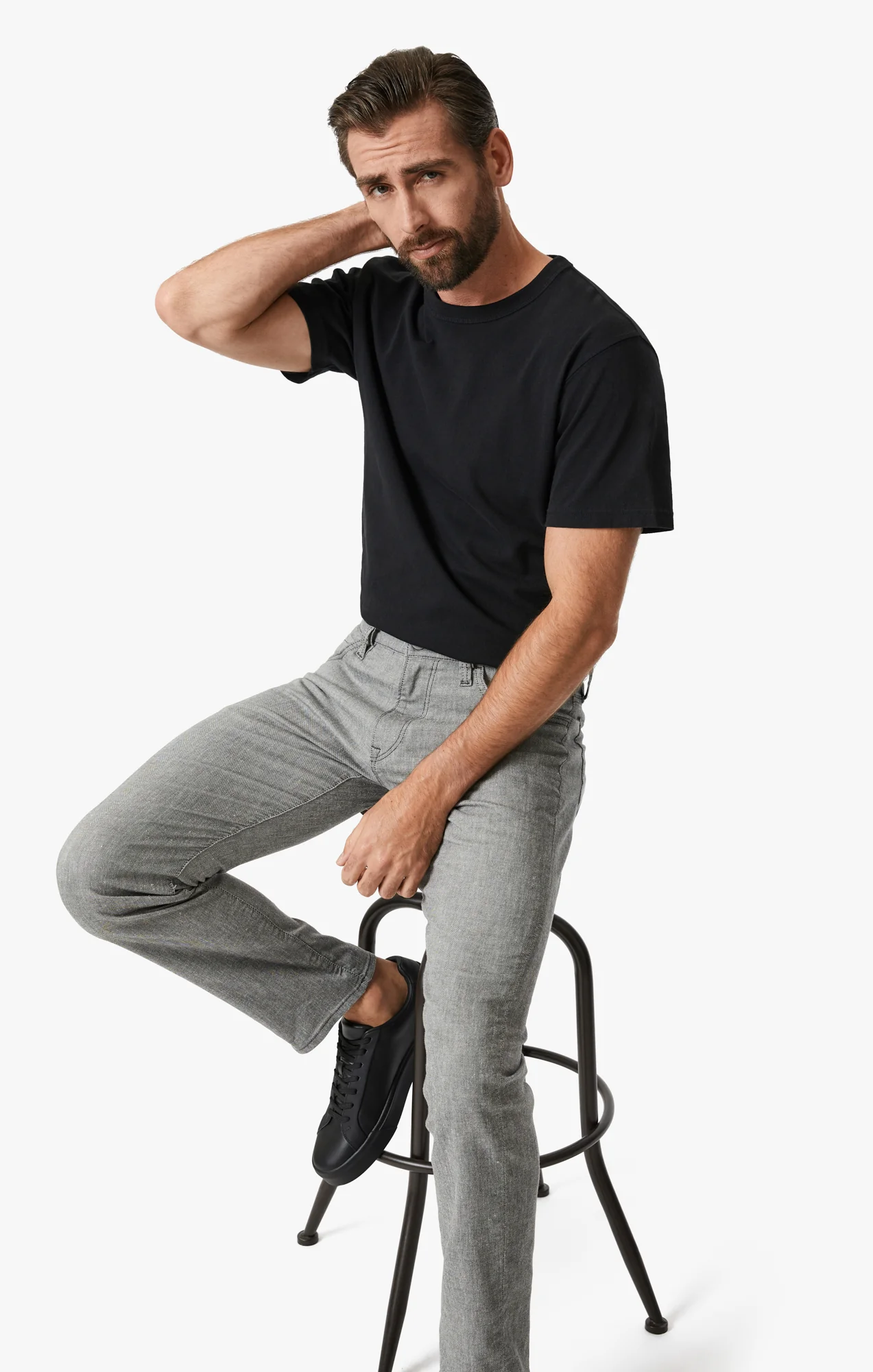 Courage Straight Leg Pants In Anthracite Hemp - Image 6