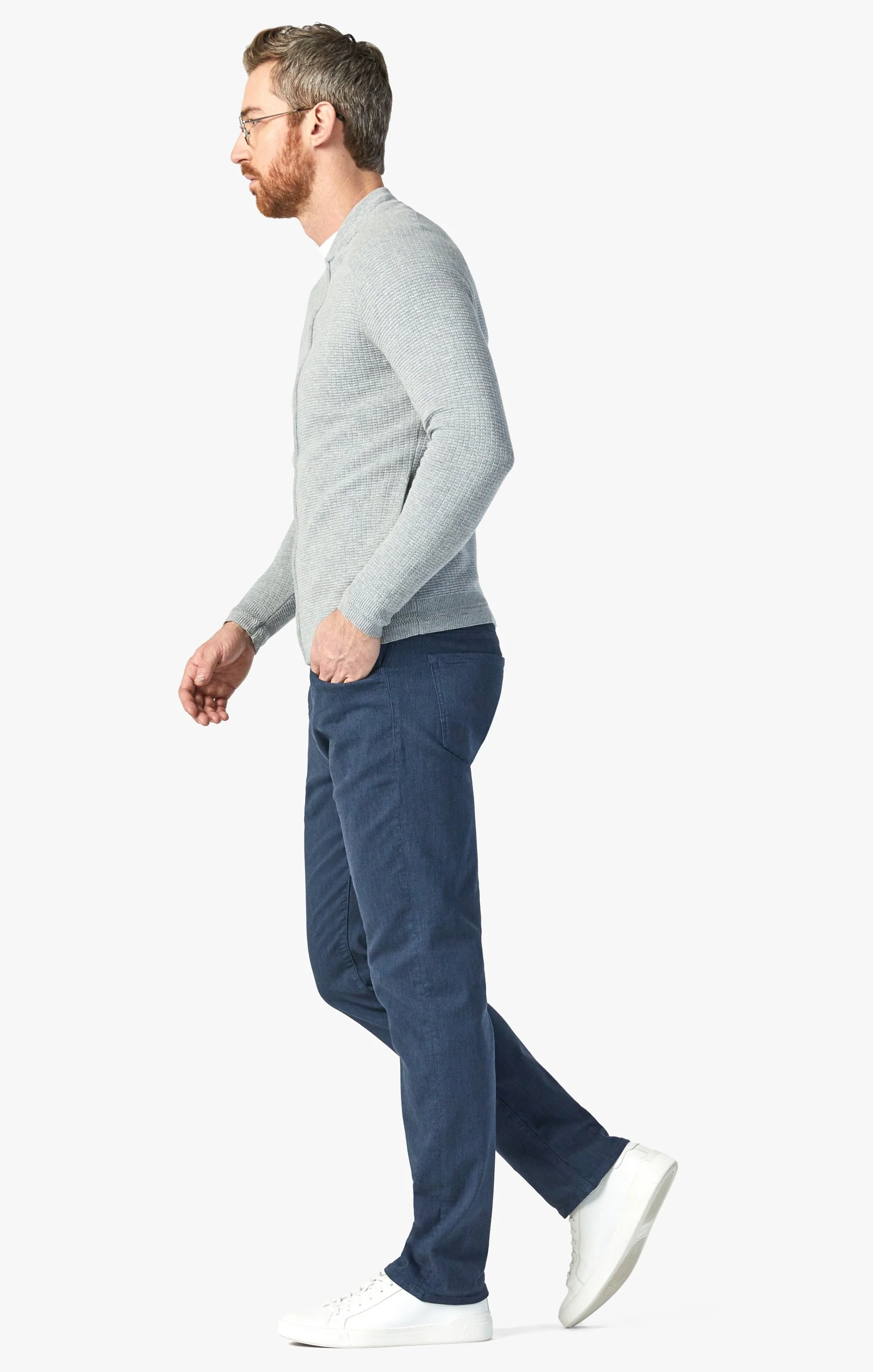 Courage Straight Leg Pants In Blue Diagonal - Image 3