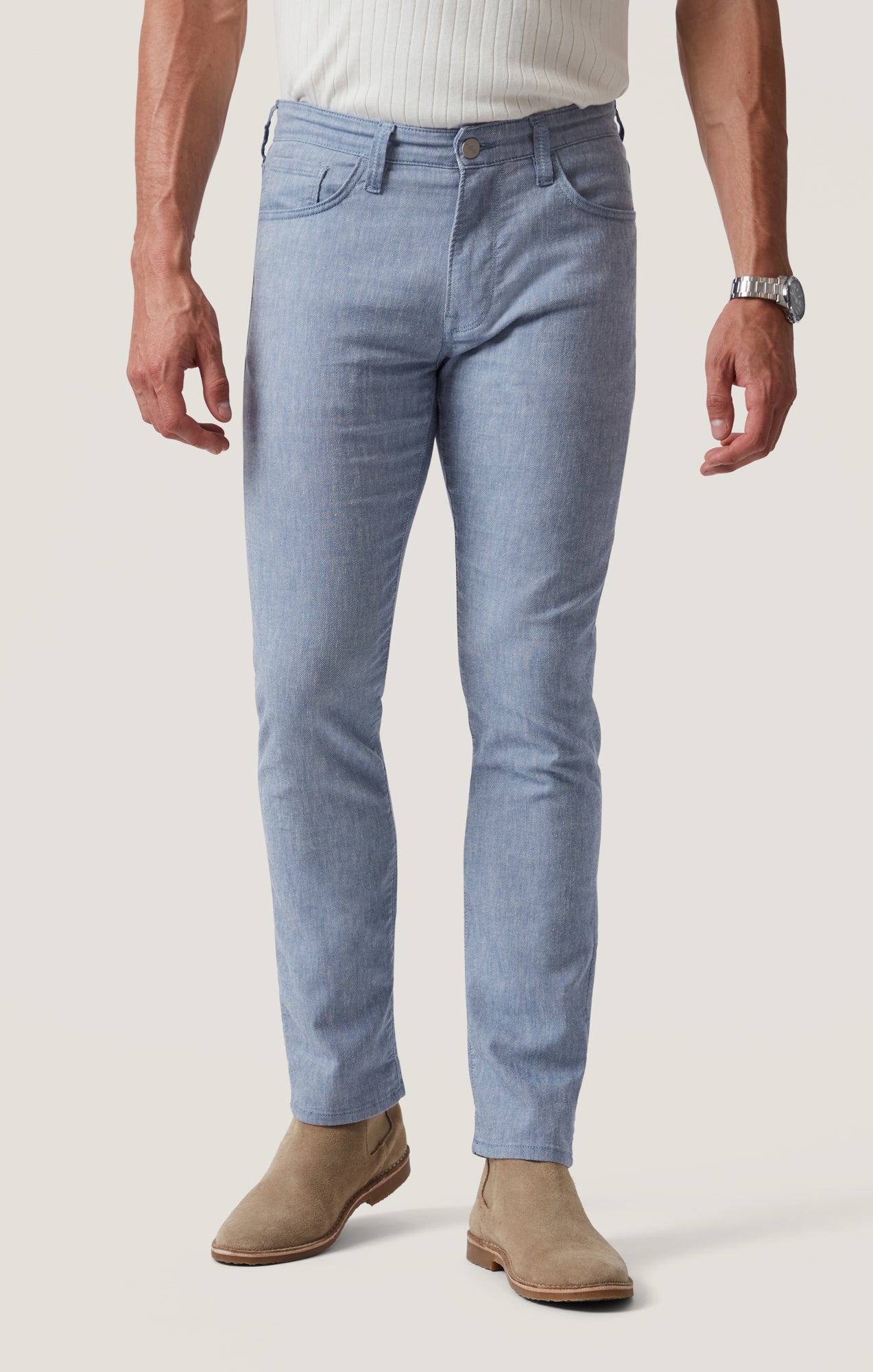 Courage Straight Leg Pants in Blue Hemp - Image 2