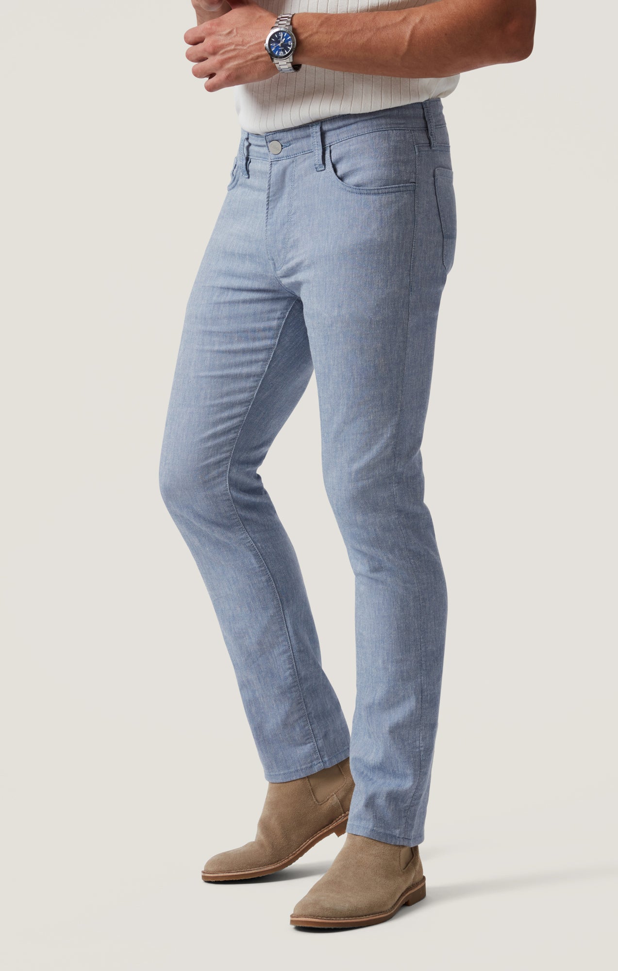 Courage Straight Leg Pants in Blue Hemp - Image 3