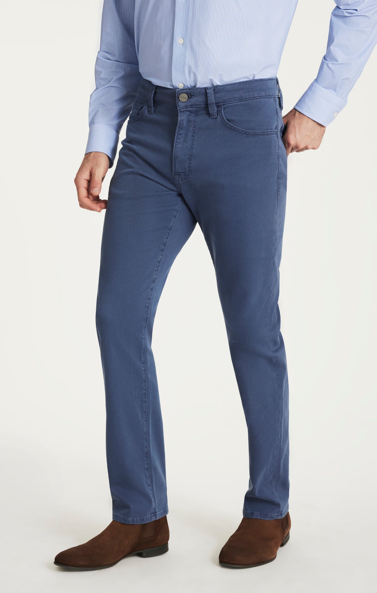 Courage Straight Leg Pants in Blue Honeycomb - Image 2