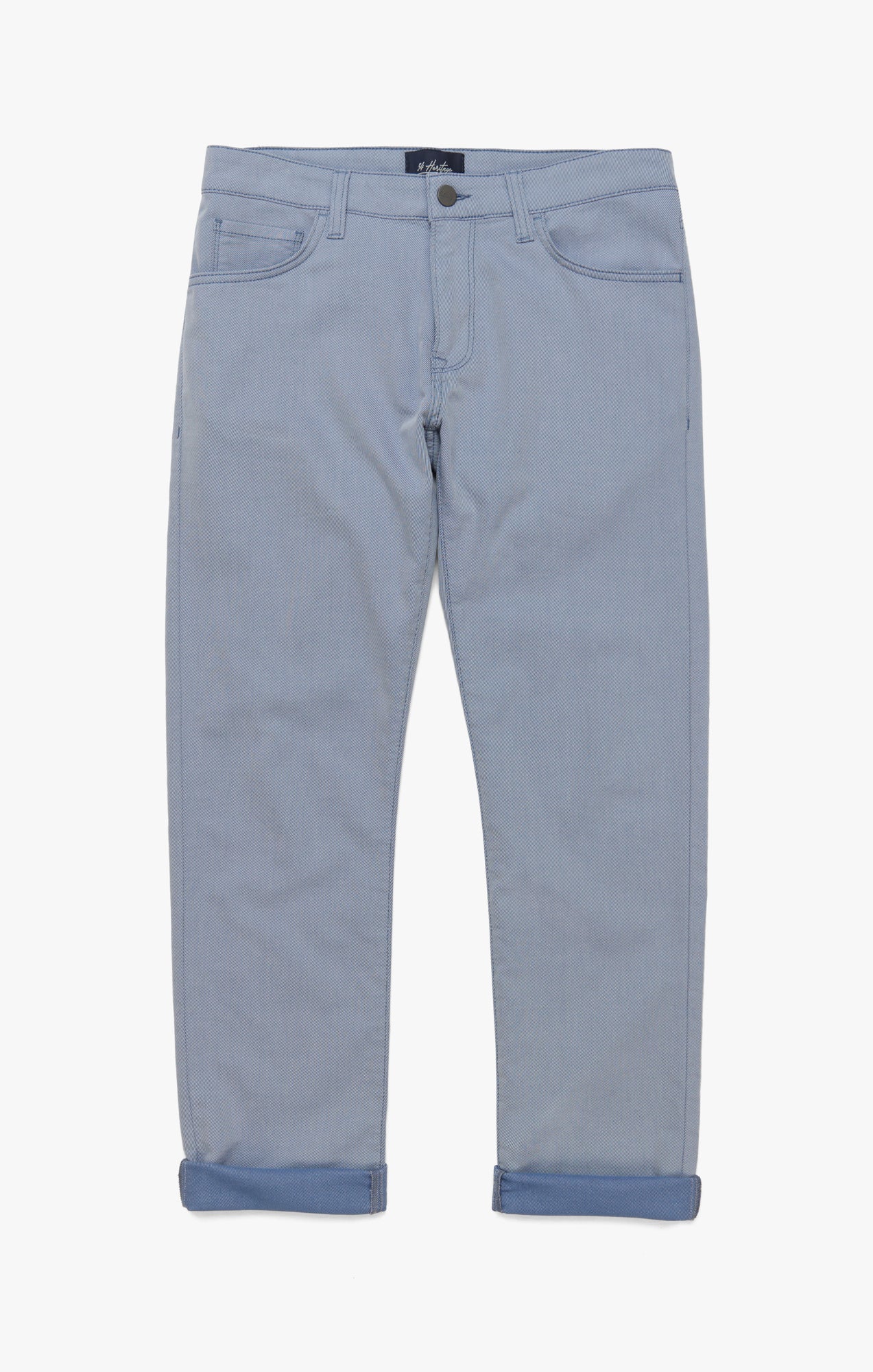 Courage Straight Leg Pants In Blue Refined Twill - Image 7