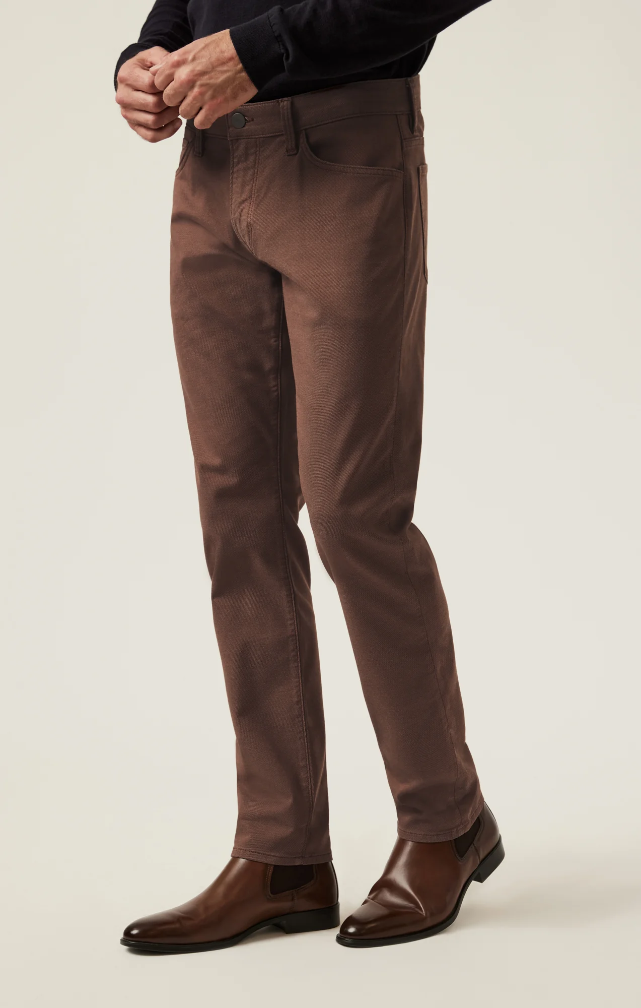 Courage Straight Leg Pants in Brown Coolmax - Image 3