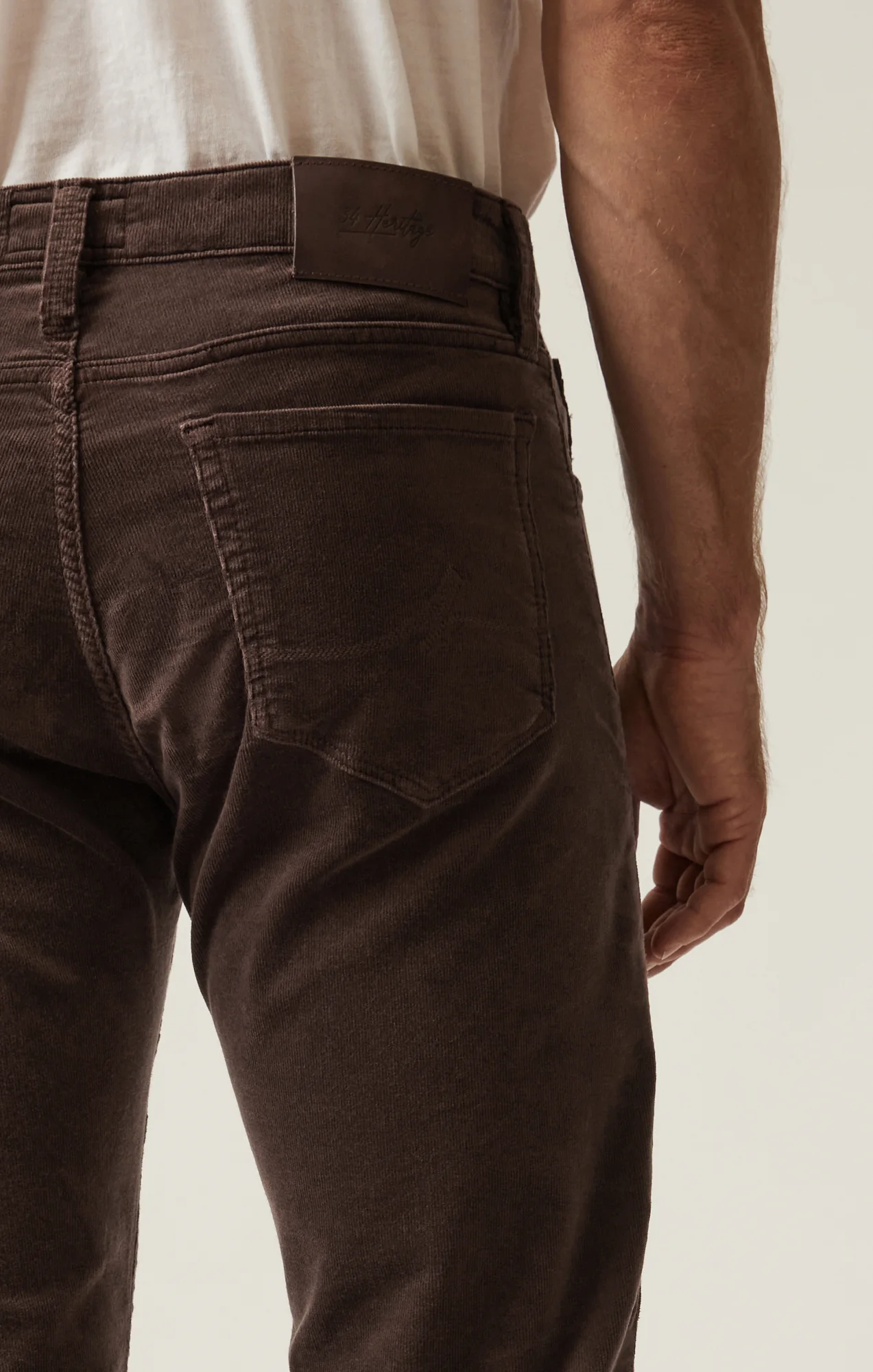 Courage Straight Leg Pants in Brown Cord - Image 5