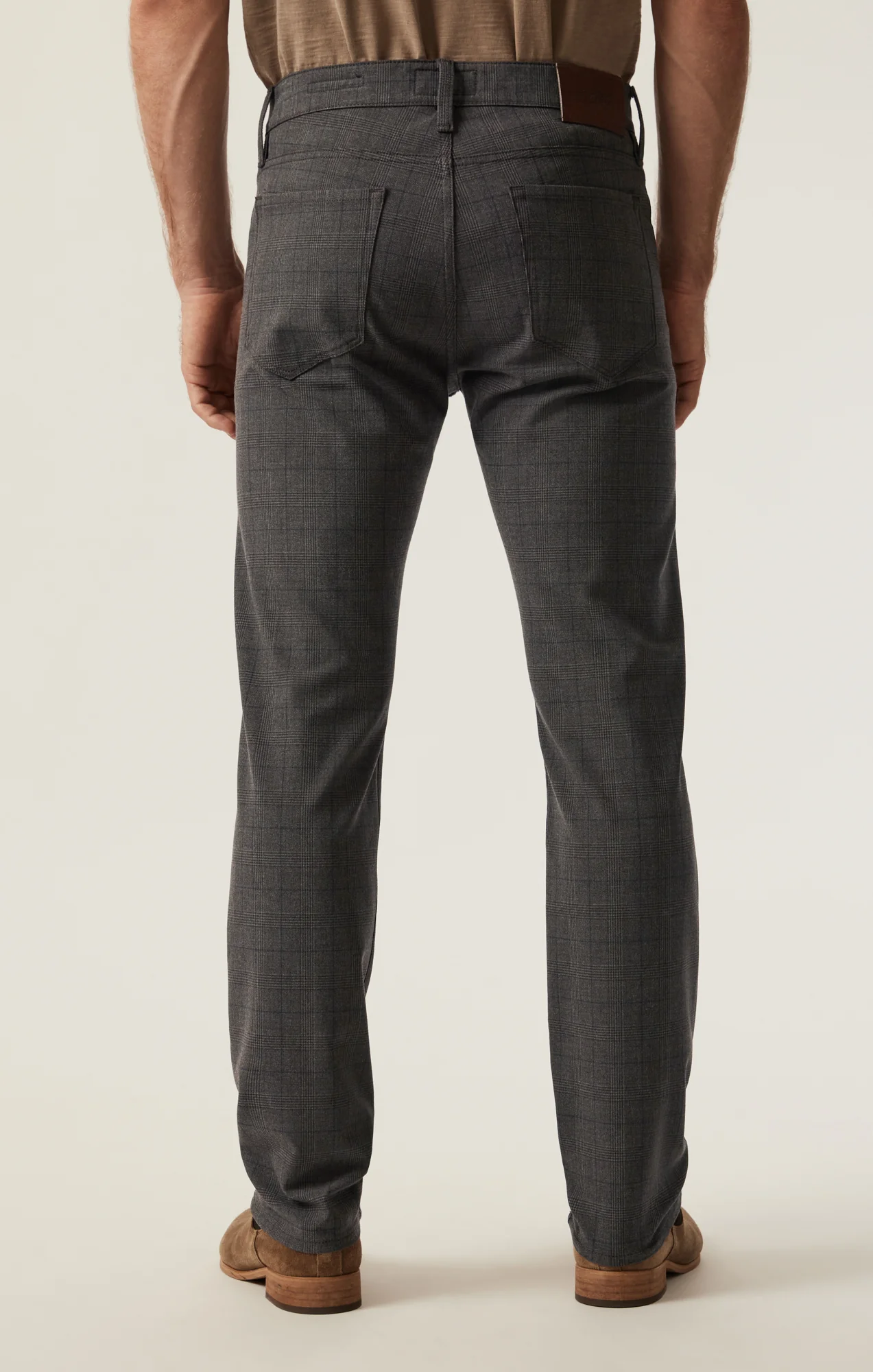Courage Straight Leg Pants in Brown Elite Check - Image 4