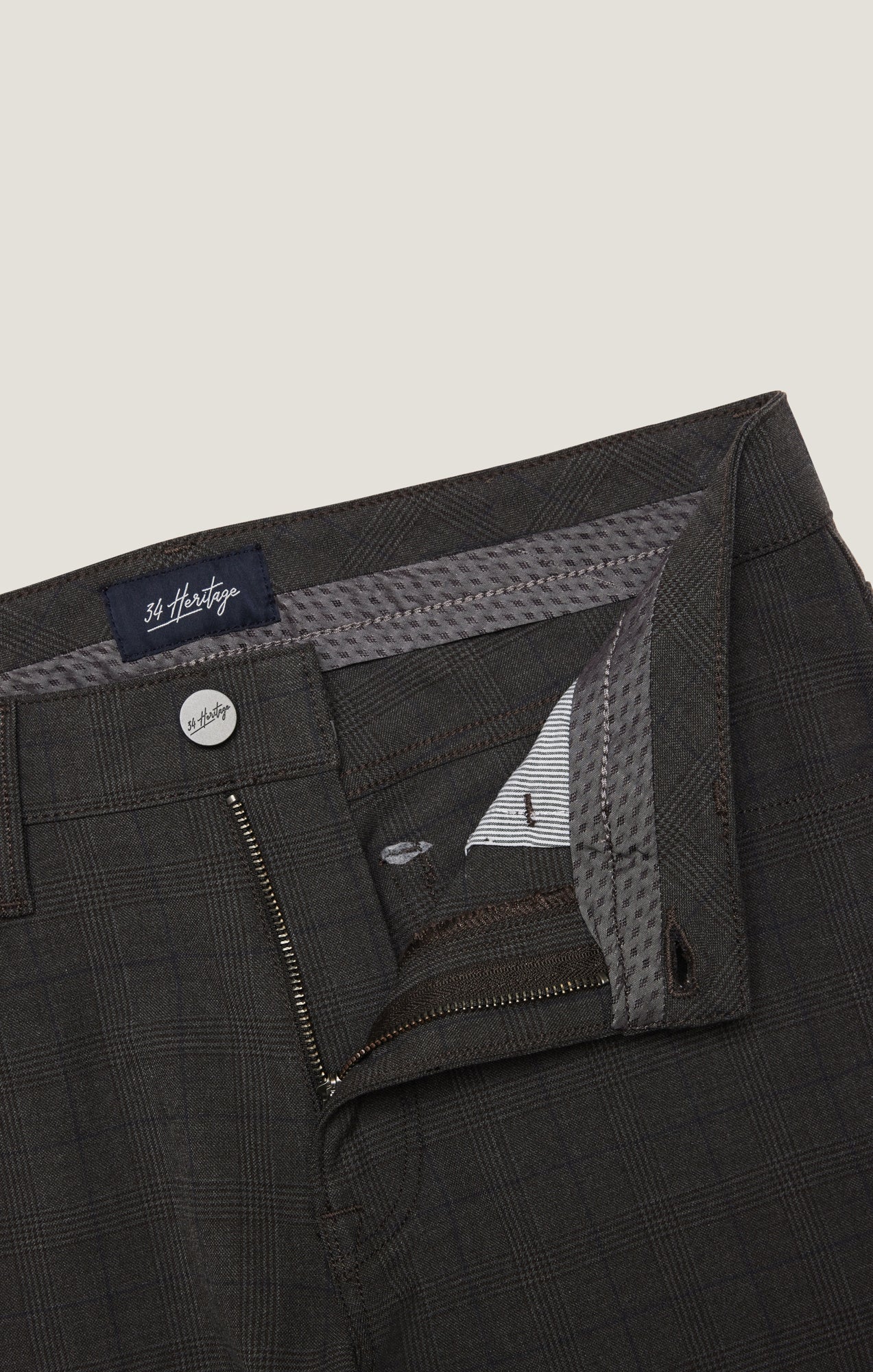 Courage Straight Leg Pants in Brown Elite Check - Image 8