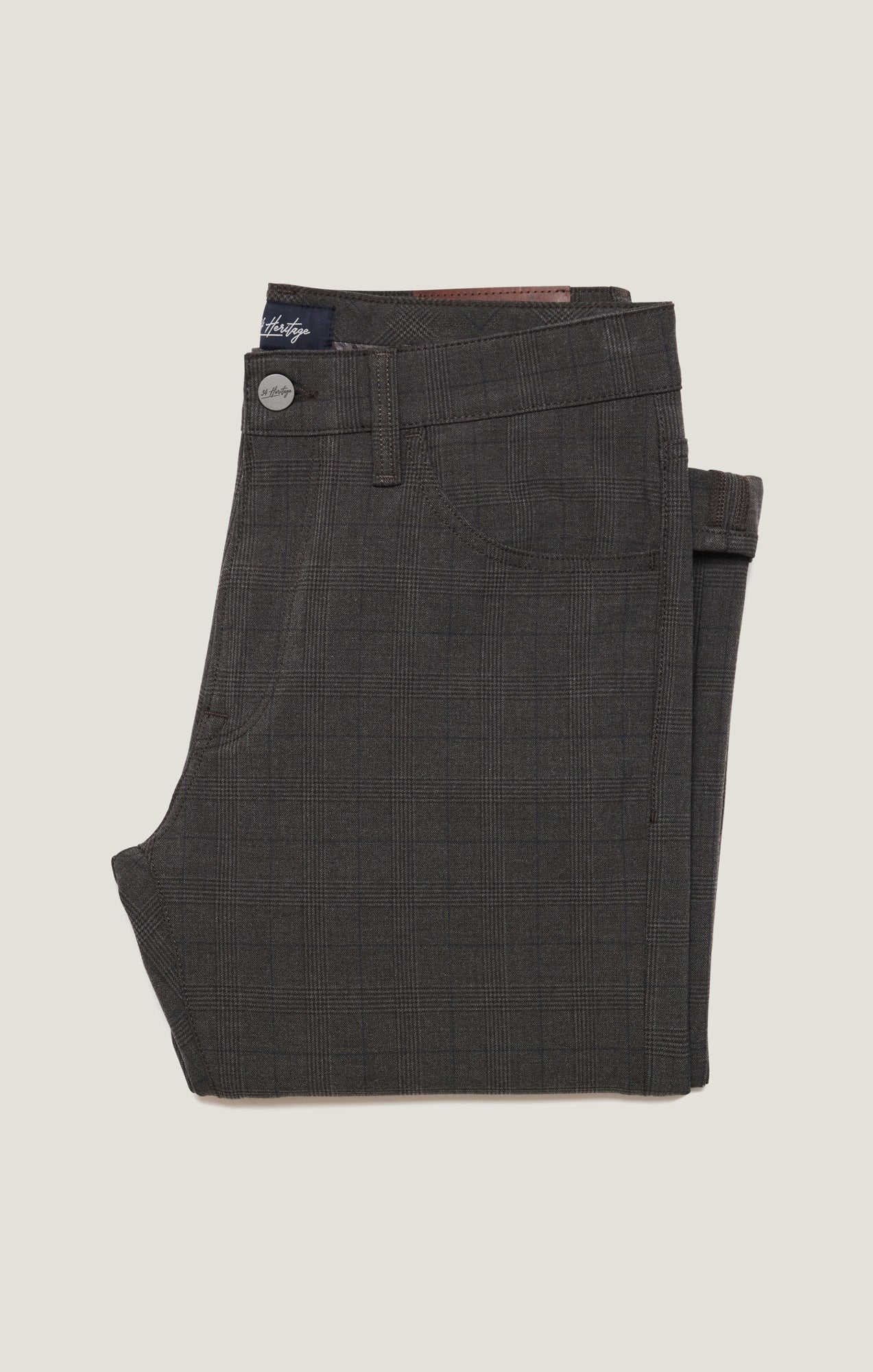Courage Straight Leg Pants in Brown Elite Check - Image 9