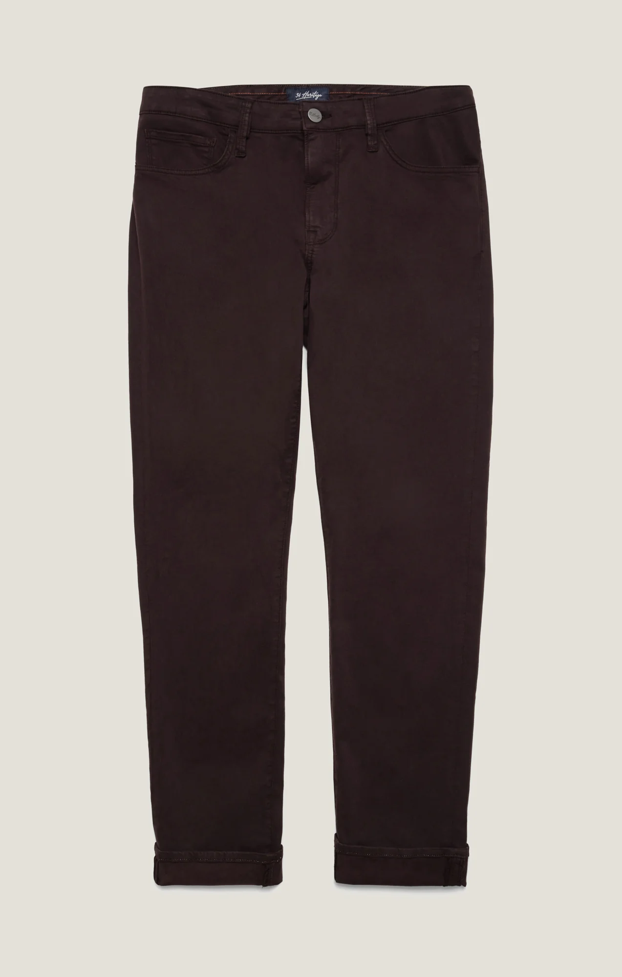 Courage Straight Leg Pants in Burgundy Diagonal - Image 8