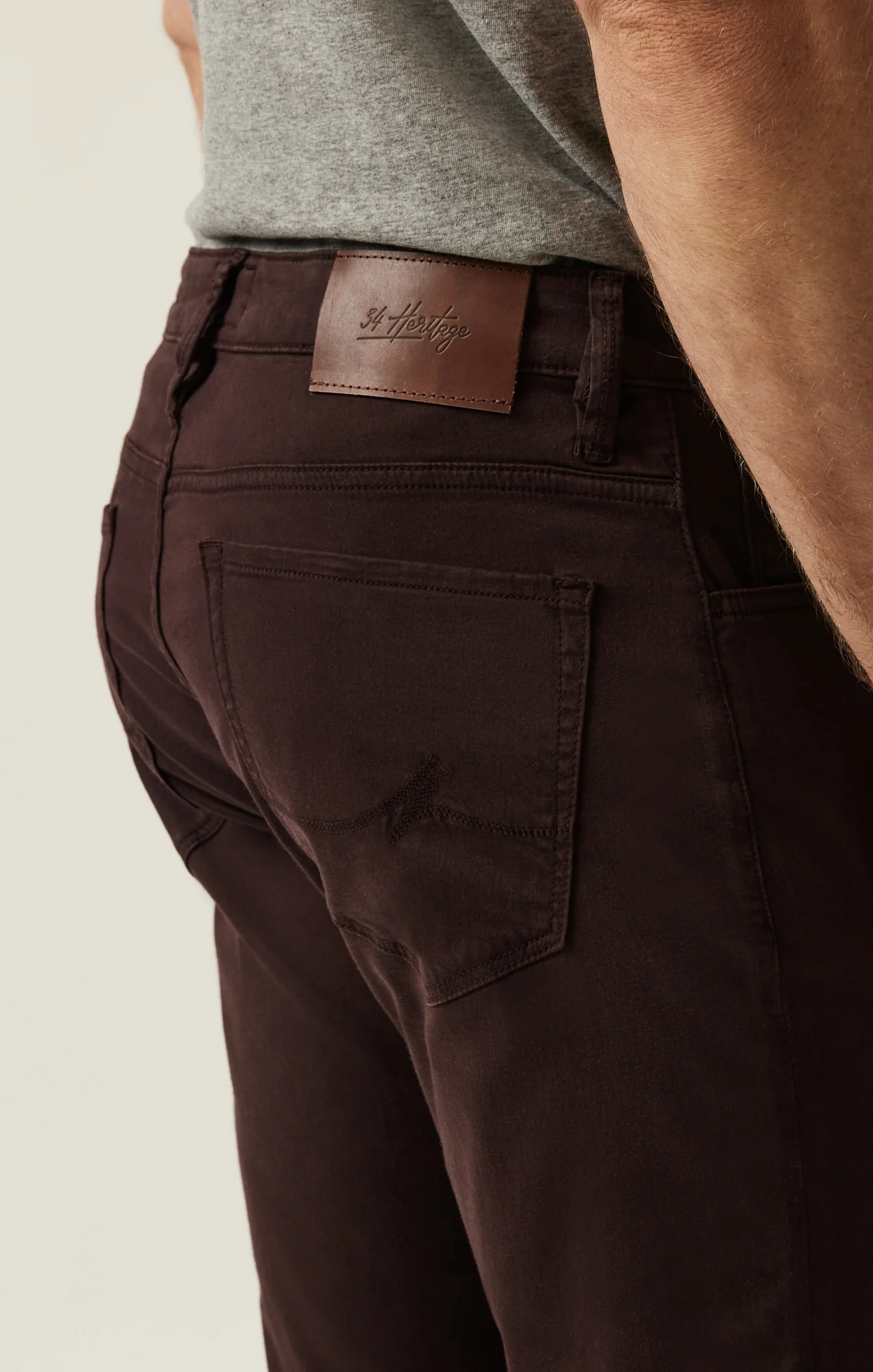 Courage Straight Leg Pants in Burgundy Twill - Image 5