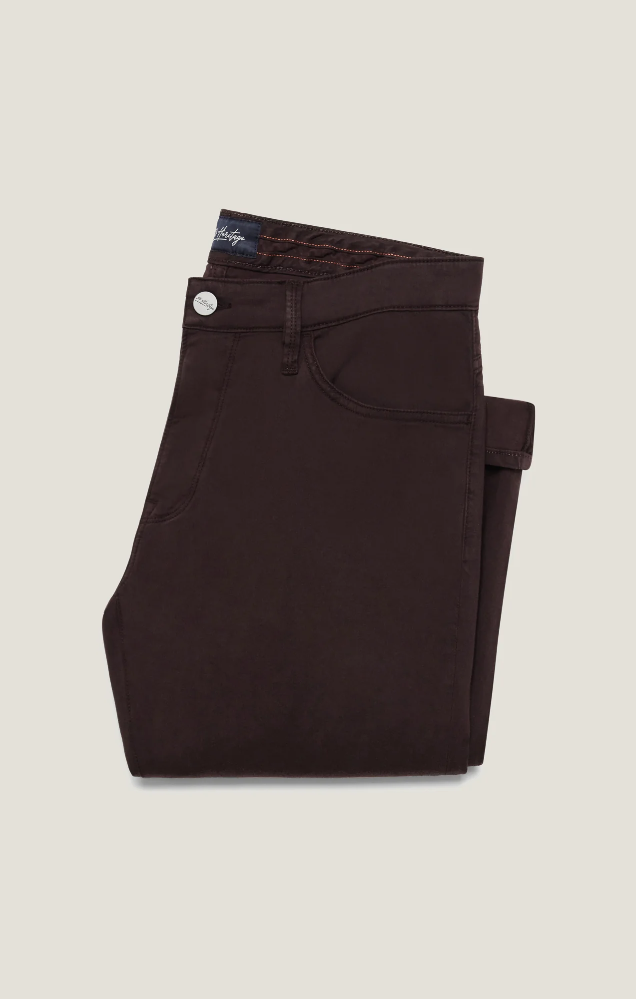 Courage Straight Leg Pants in Burgundy Twill - Image 9