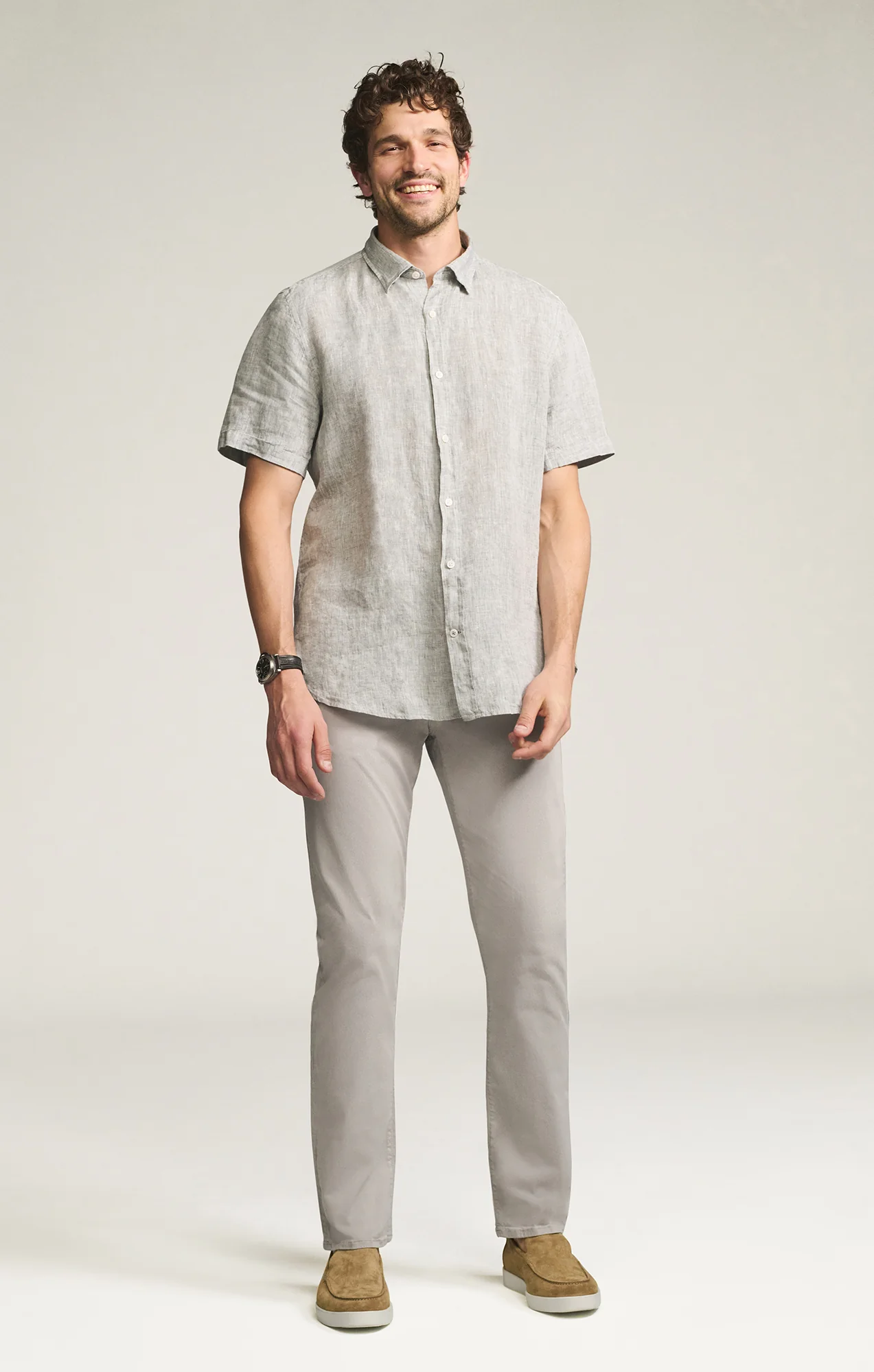 Courage Straight Leg Pants in Cement Twill - Image 4