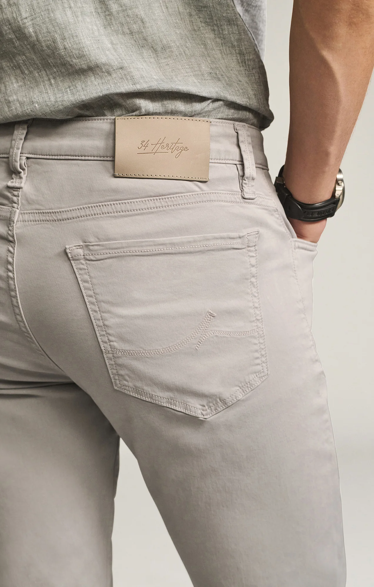 Courage Straight Leg Pants in Cement Twill - Image 6