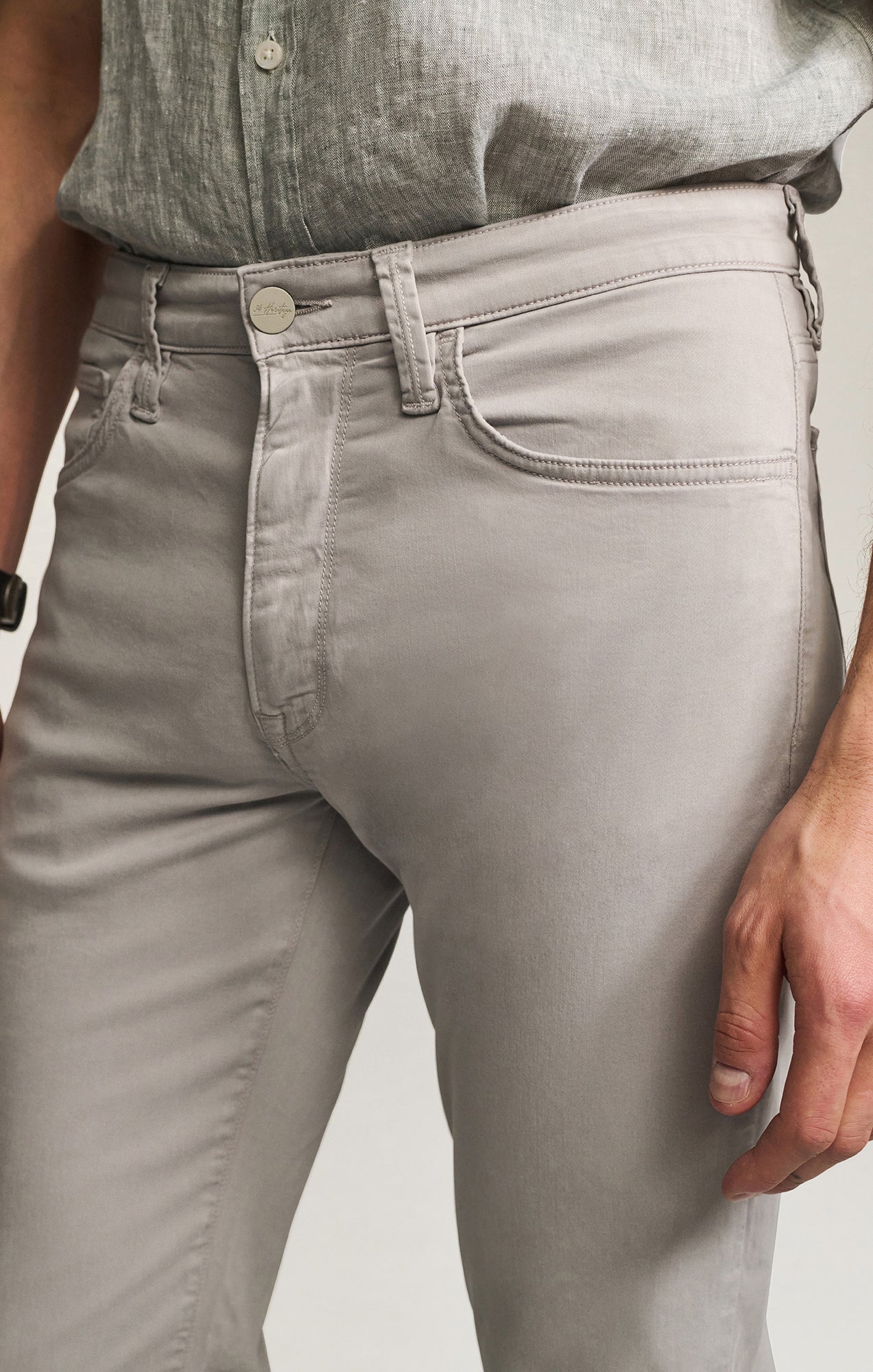 Courage Straight Leg Pants in Cement Twill - Image 7