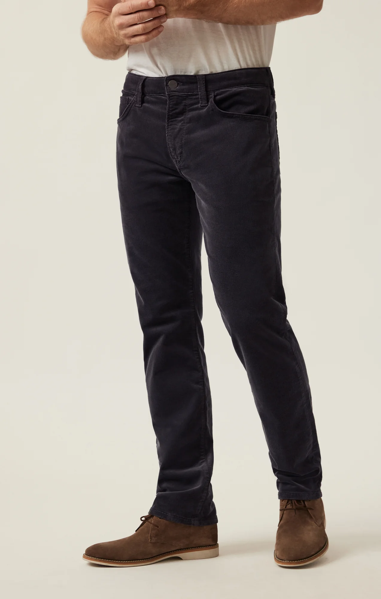 Courage Straight Leg Pants in Charcoal Cord - Image 3