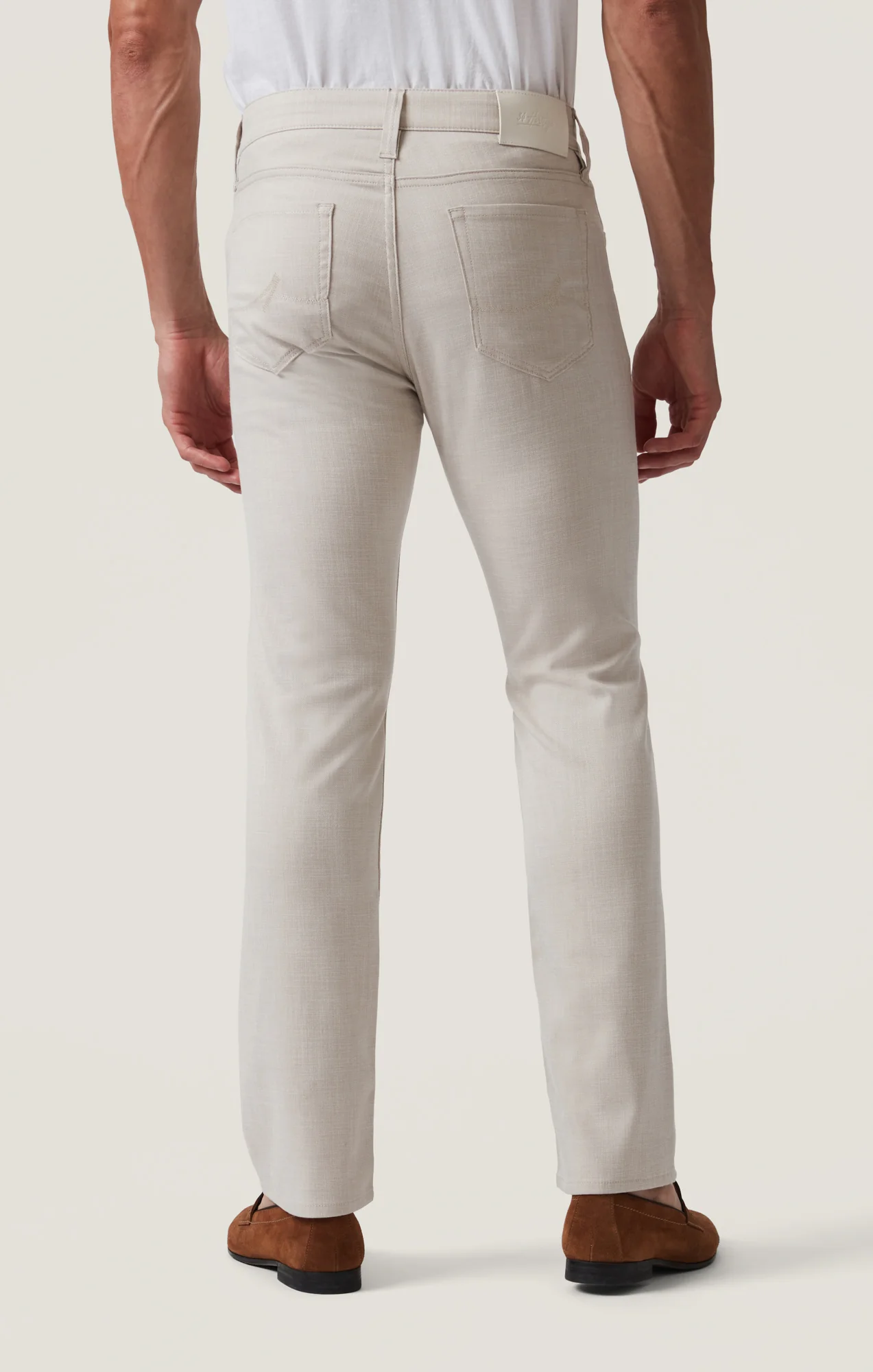 Courage Straight Leg Pants in Cream Cross Twill - Image 4