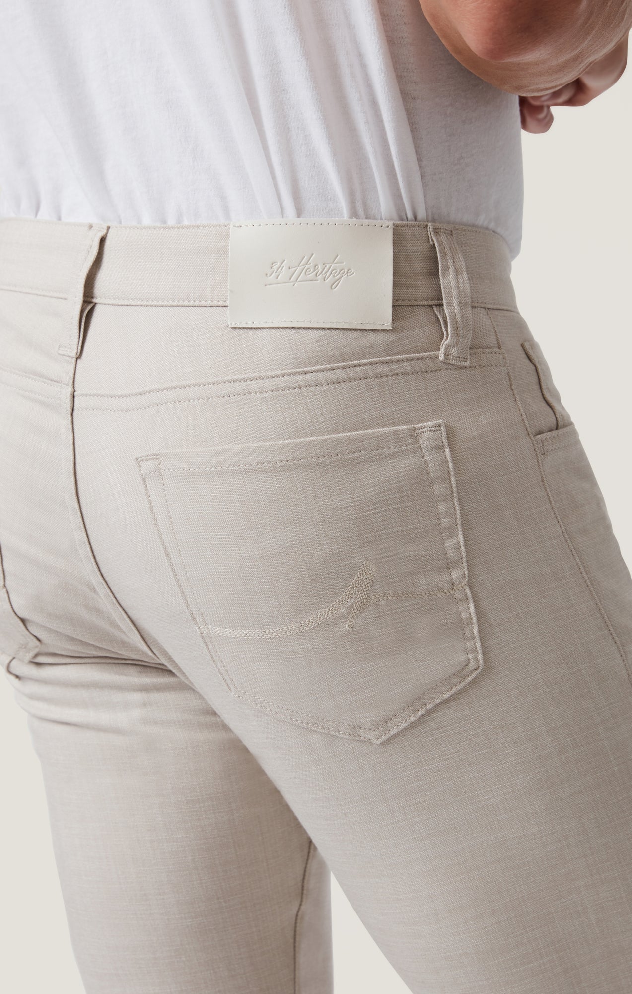 Courage Straight Leg Pants in Cream Cross Twill - Image 5