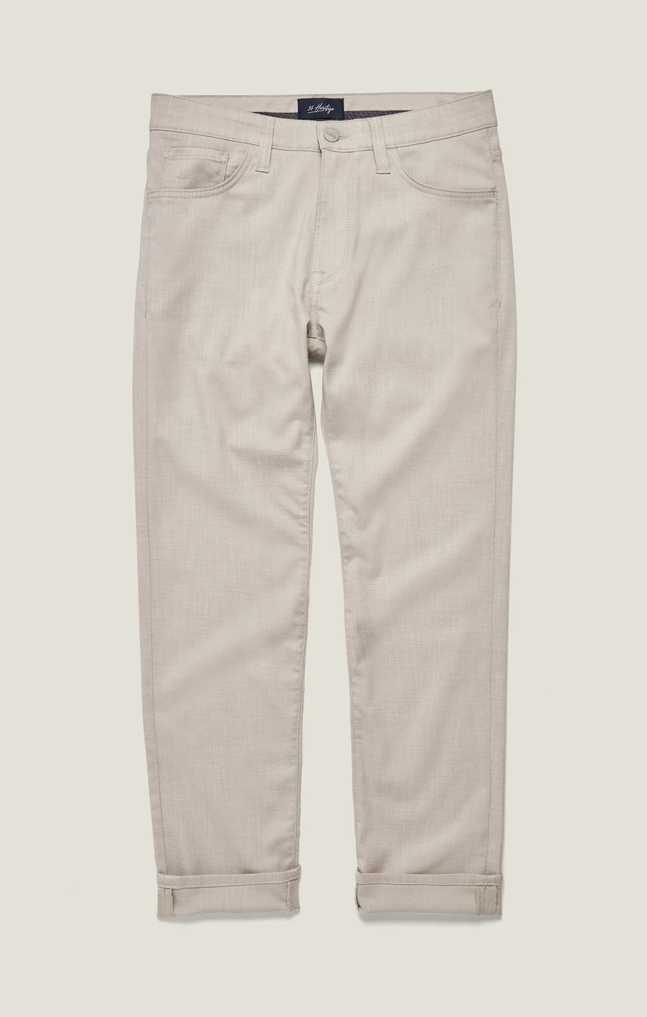 Courage Straight Leg Pants in Cream Cross Twill - Image 7