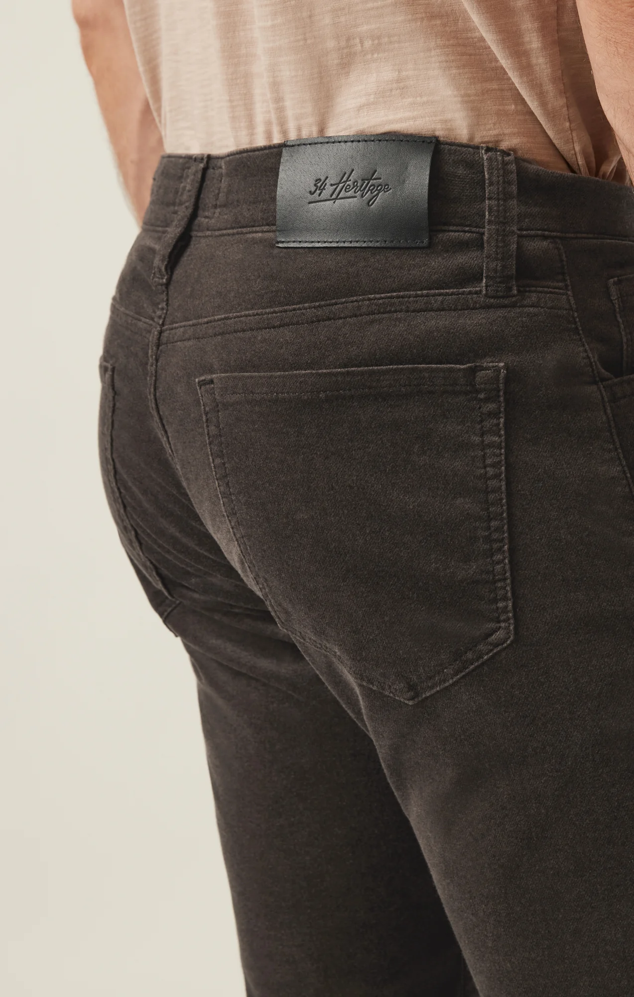 Courage Straight Leg Pants in Dark Olive Moleskin - Image 5