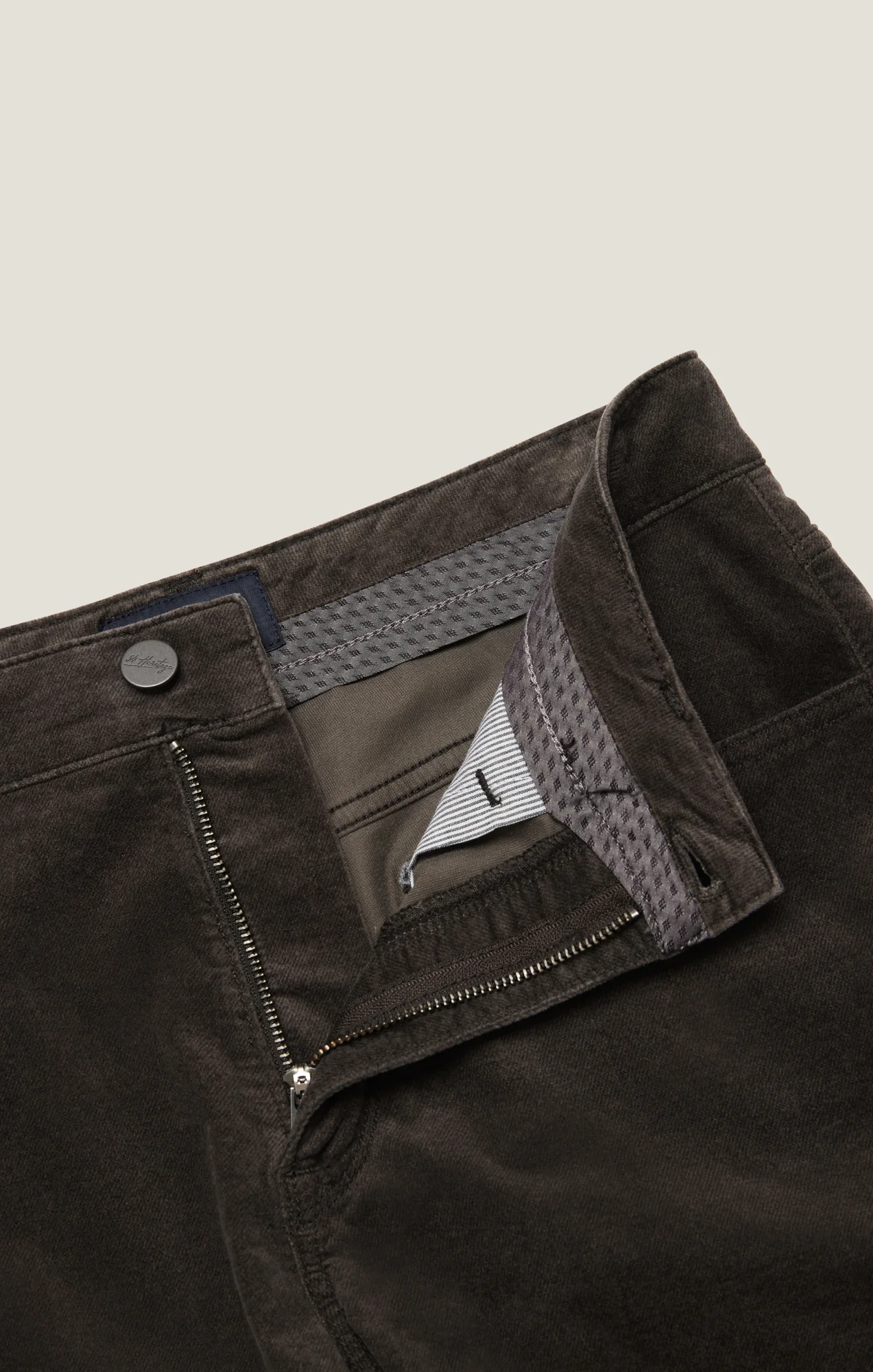 Courage Straight Leg Pants in Dark Olive Moleskin - Image 8