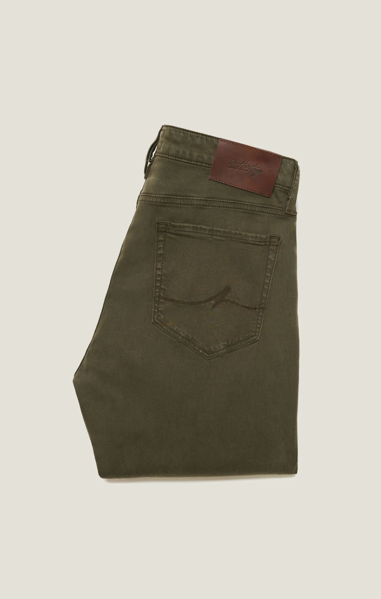 Courage Straight Leg Pants in Dark Olive Twill - Image 8