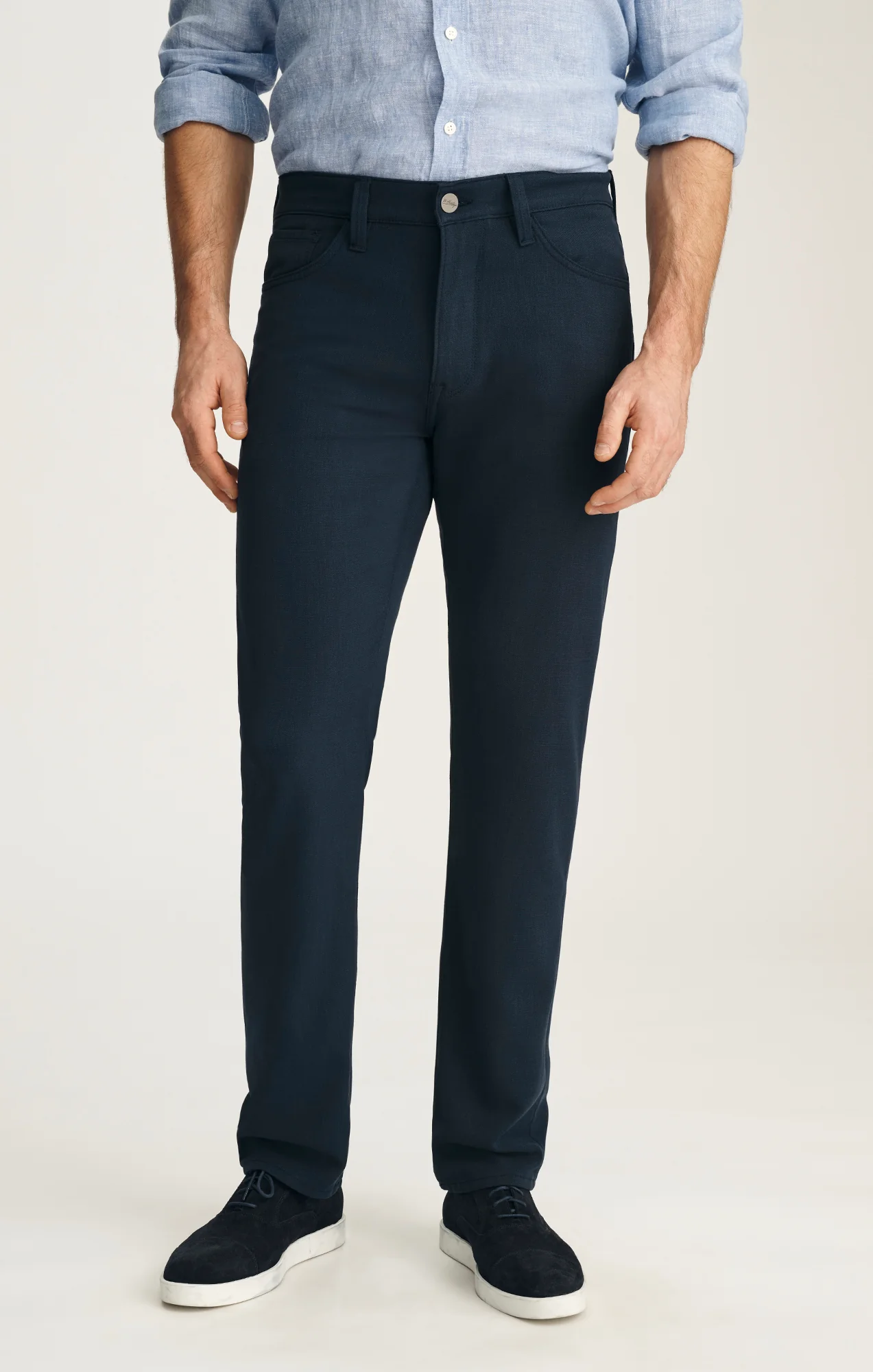 Courage Straight Leg Pants In Deep Ocean Cross Twill - Image 2
