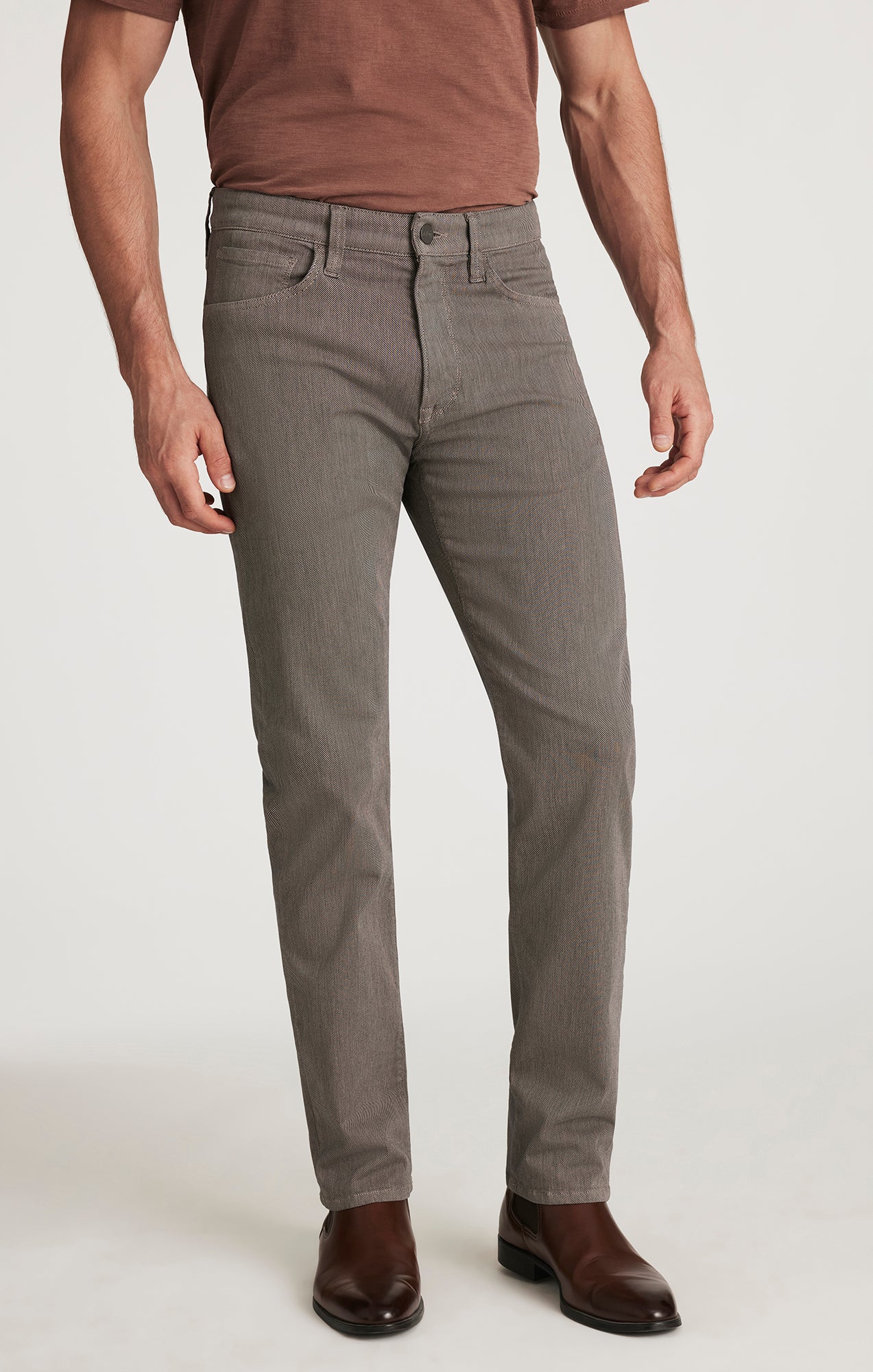 Courage Straight Leg Pants in Dove Grey Diagonal - Image 4