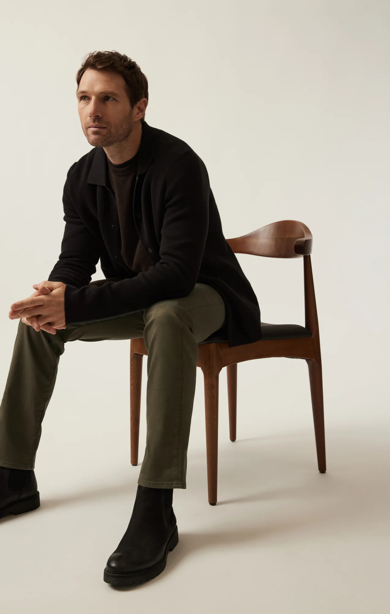 Courage Straight Leg Pants in Dusky Green Coolmax - Image 7