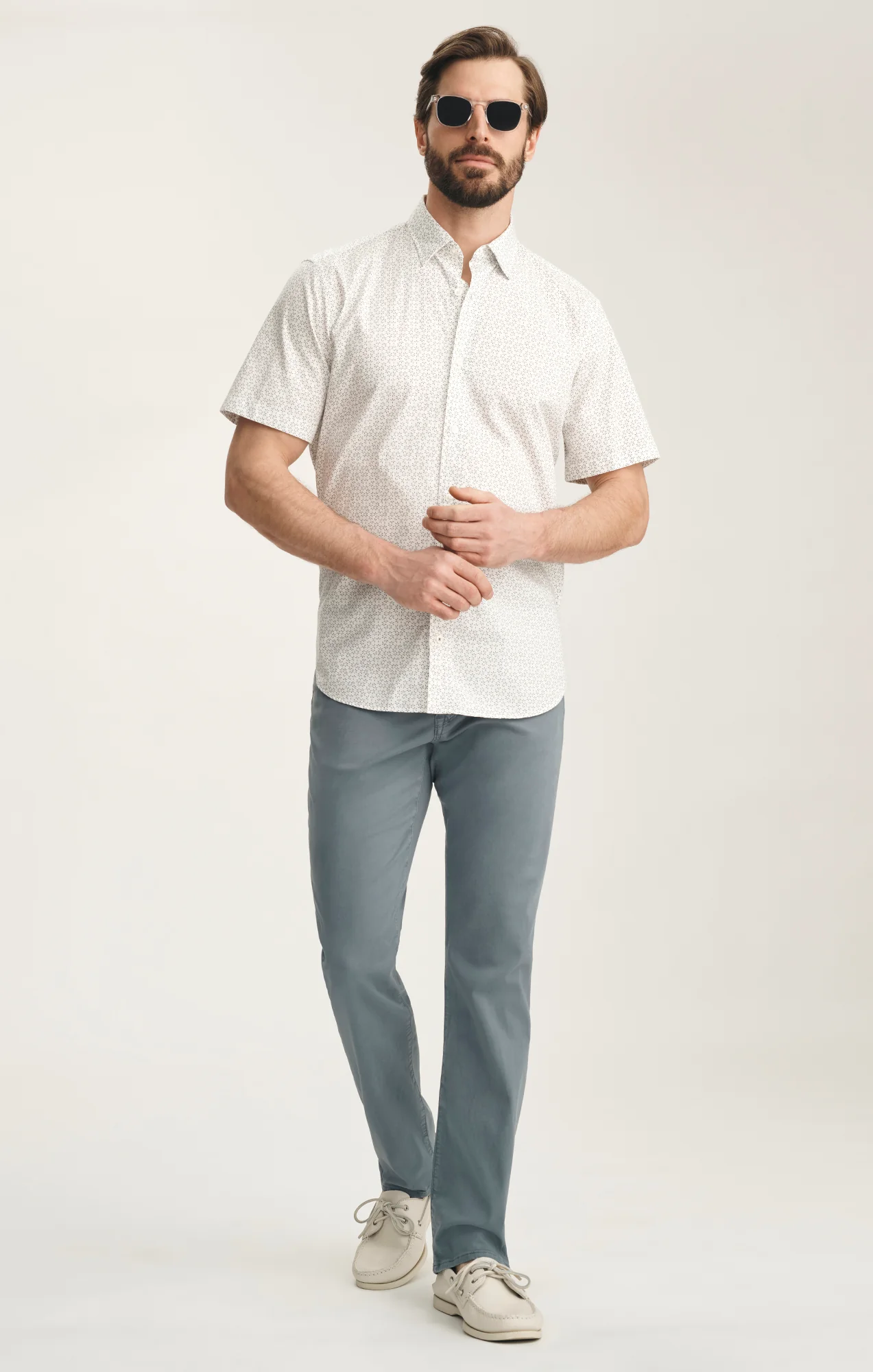 Courage Straight Leg Pants In Flint Stone Twill