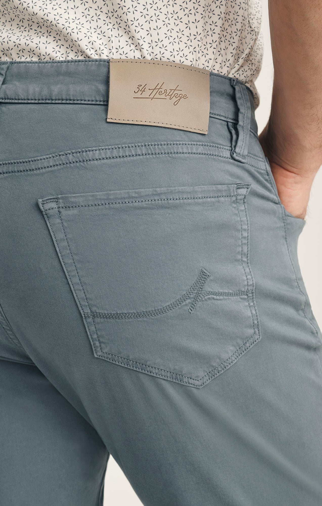 Courage Straight Leg Pants In Flint Stone Twill - Image 4