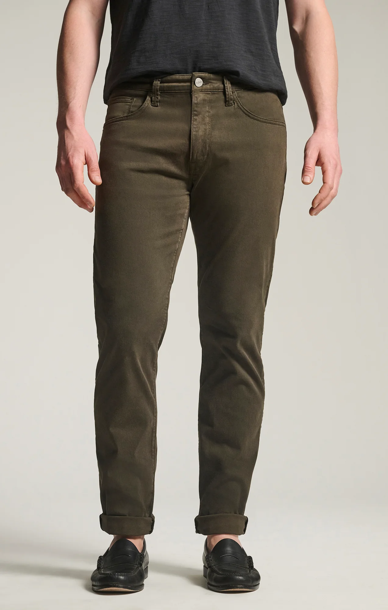 Courage Straight Leg Pants in Green Cactus Twill - Image 2