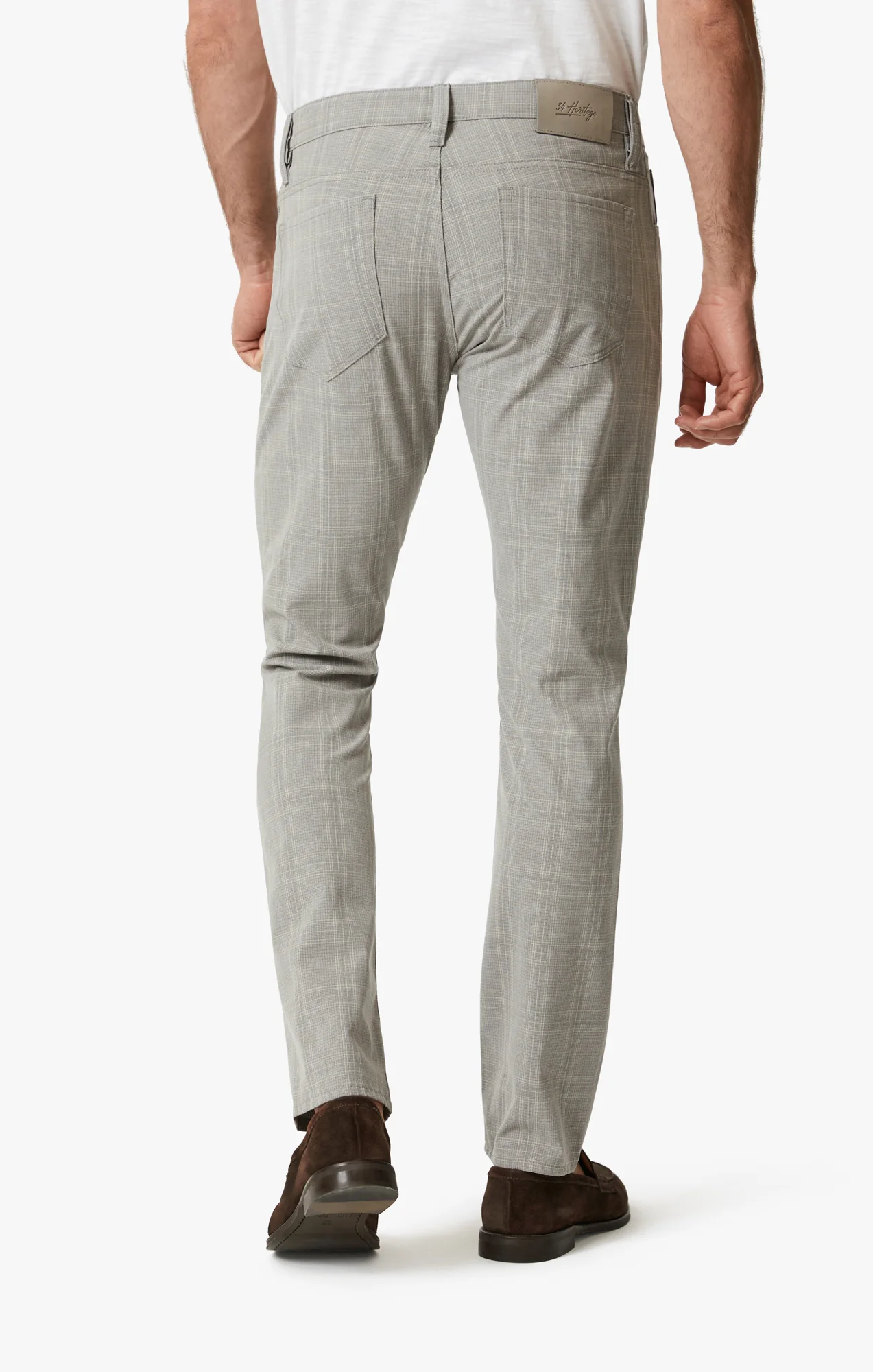 Courage Straight Leg Pants In Grey Checked - Image 4