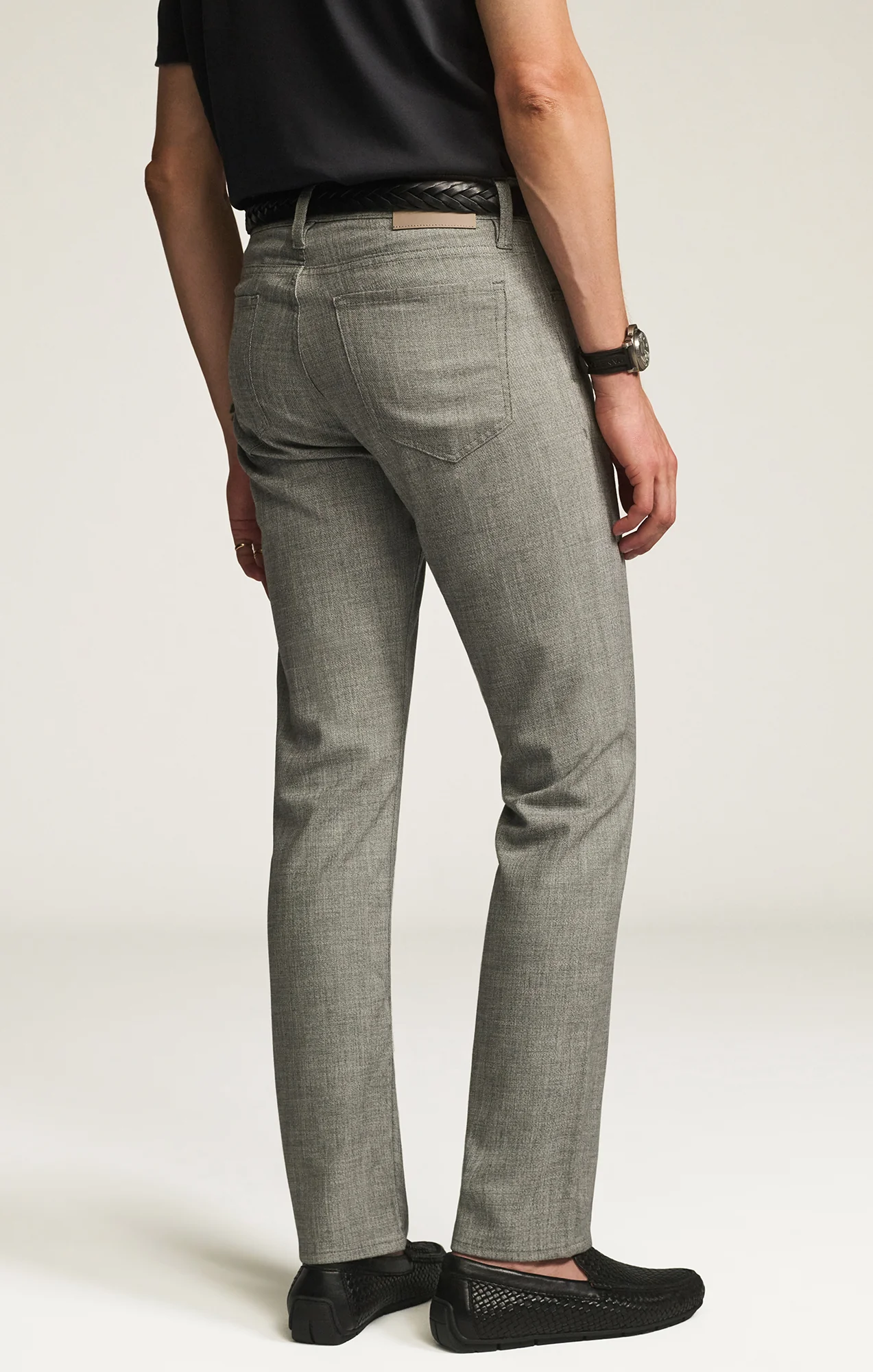Courage Straight Leg Pants in Grey Cross Twill - Image 6