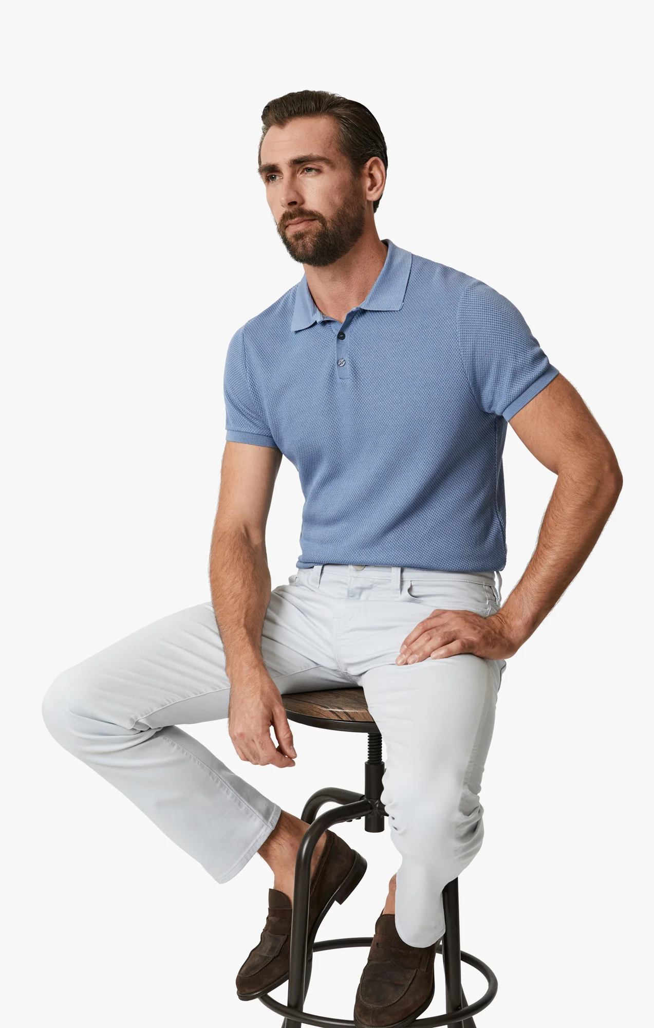Courage Straight Leg Pants In Grey Dawn Coolmax - Image 6