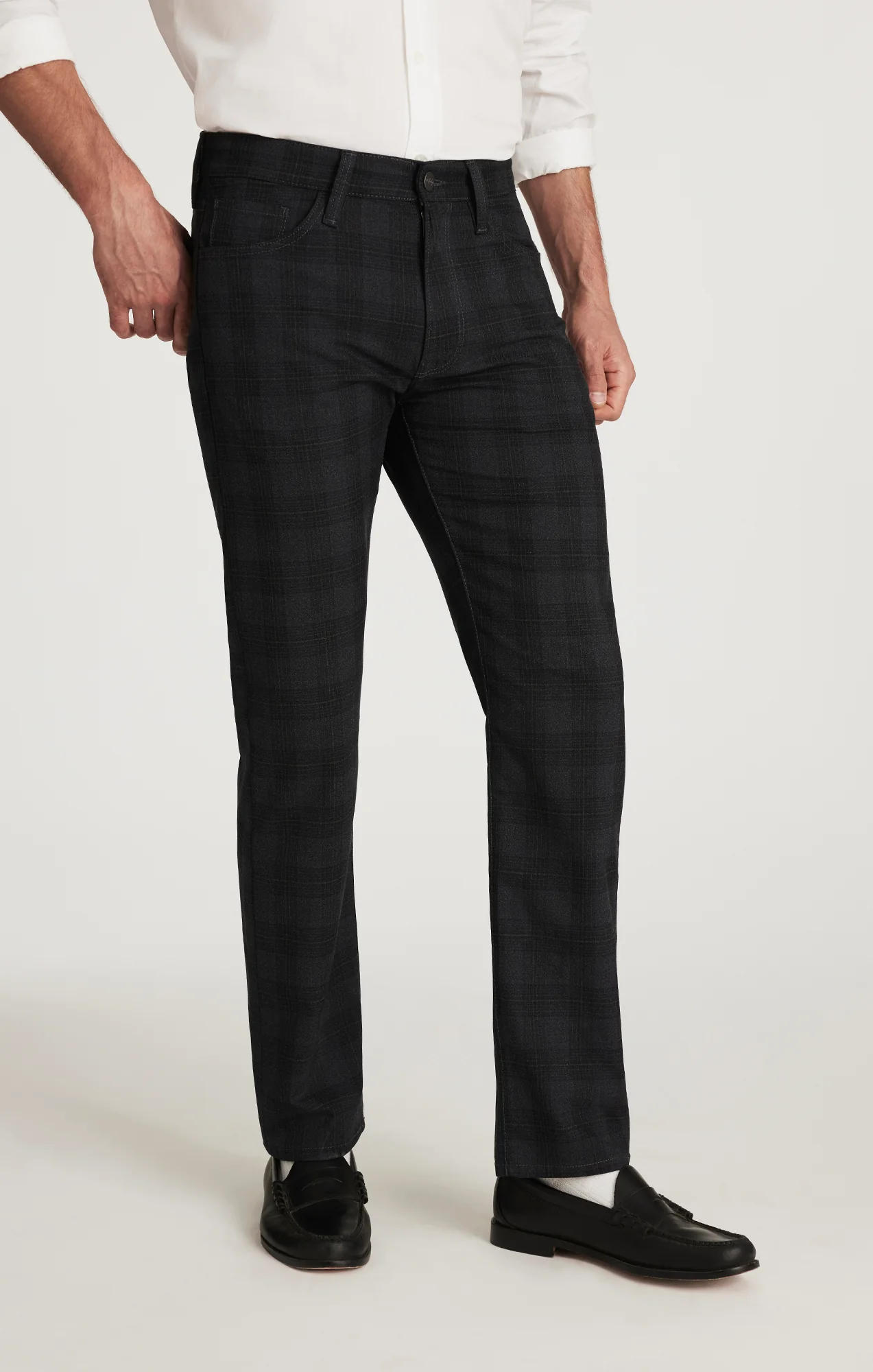 Courage Straight Leg Pants in Grey Elite Check - Image 2