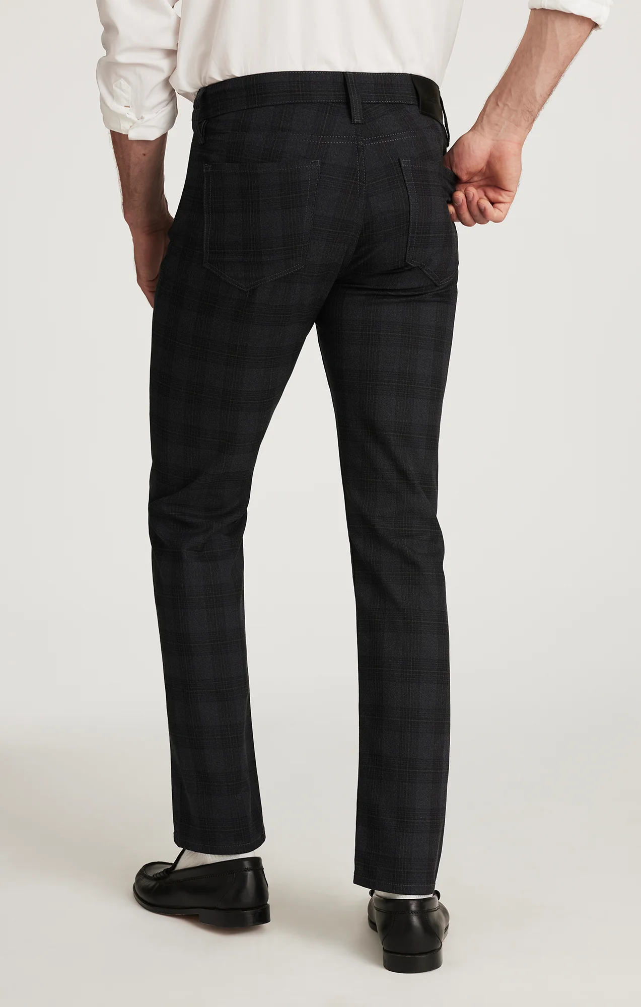 Courage Straight Leg Pants in Grey Elite Check - Image 5