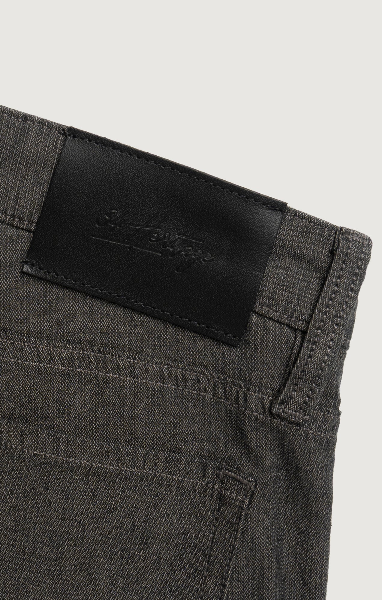 Charisma Relaxed Straight Pants in Grey Herringbone - Image 6