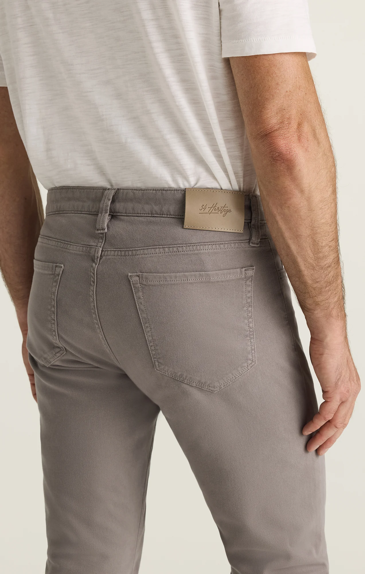 Courage Straight Leg Pants in Grey Honeycomb - Image 3