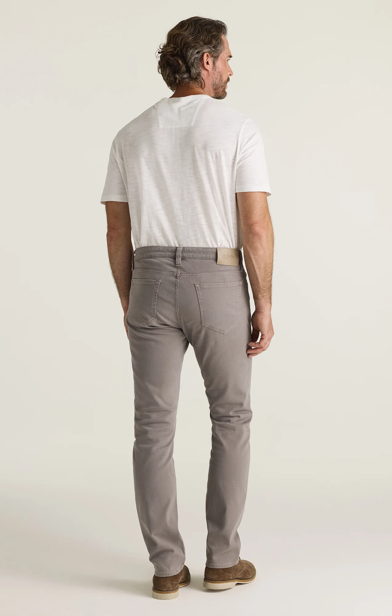 Courage Straight Leg Pants in Grey Honeycomb - Image 4