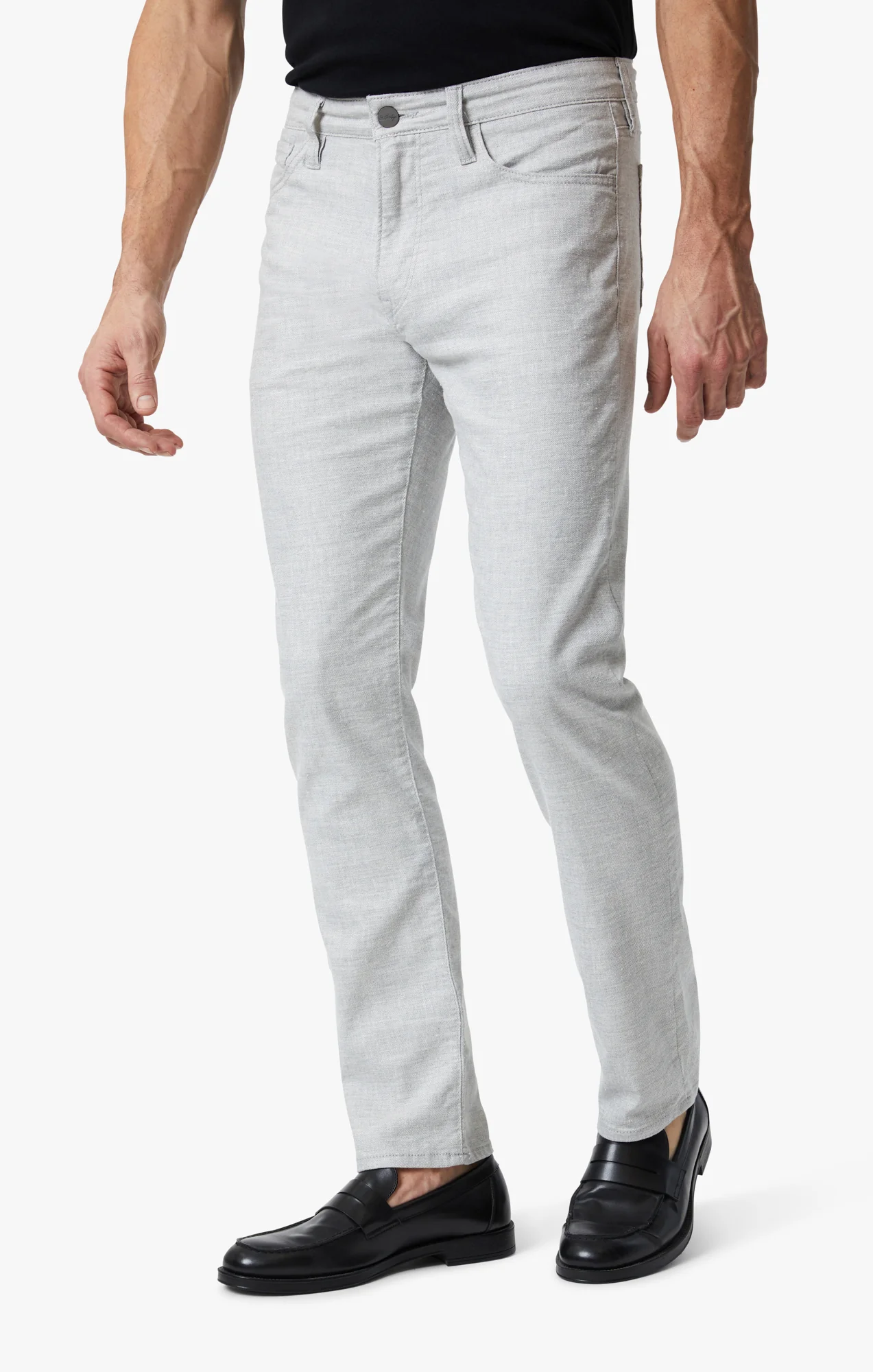 Courage Straight Leg Pants In Light Grey Hemp - Image 3