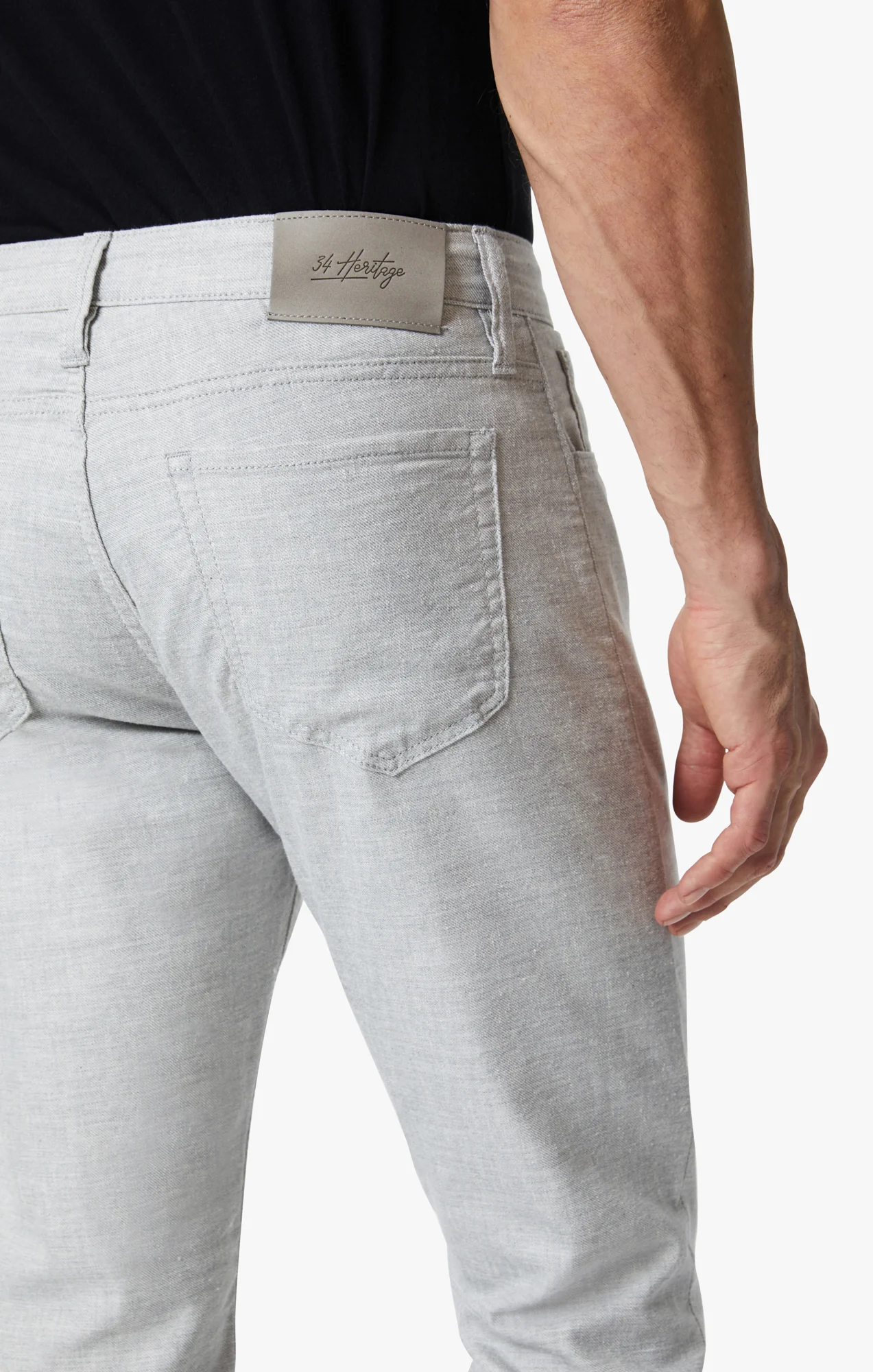 Courage Straight Leg Pants In Light Grey Hemp - Image 5
