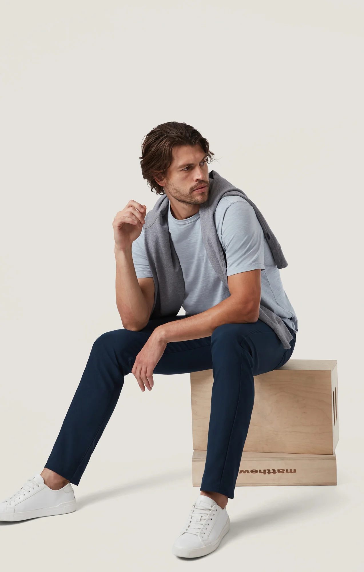 Courage Straight Leg Pants in Navy Commuter - Image 6