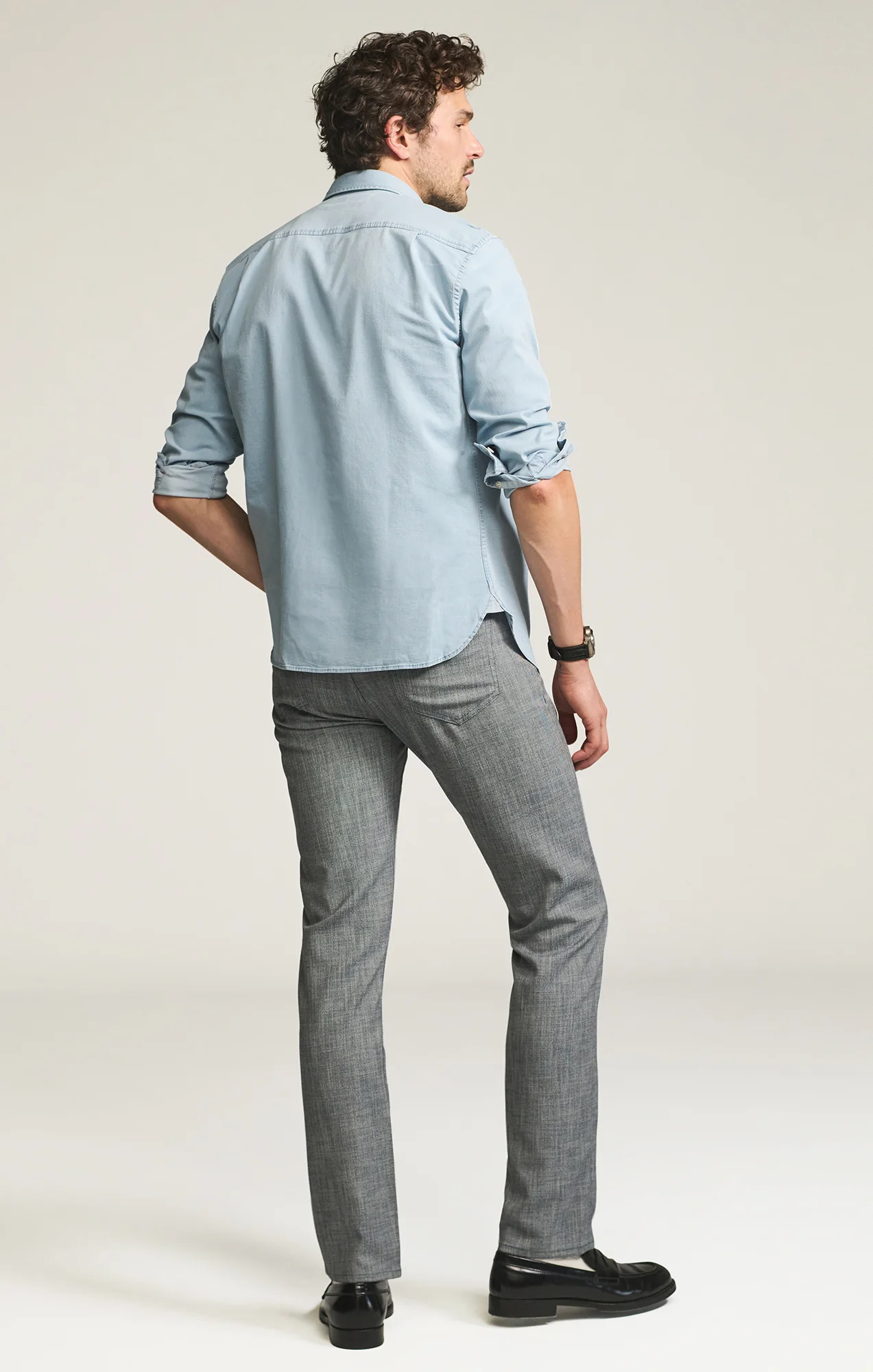 Courage Straight Leg Pants in Navy Cross Twill - Image 4