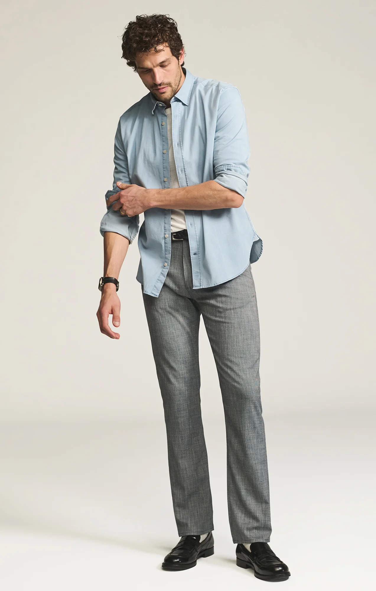 Courage Straight Leg Pants in Navy Cross Twill - Image 5