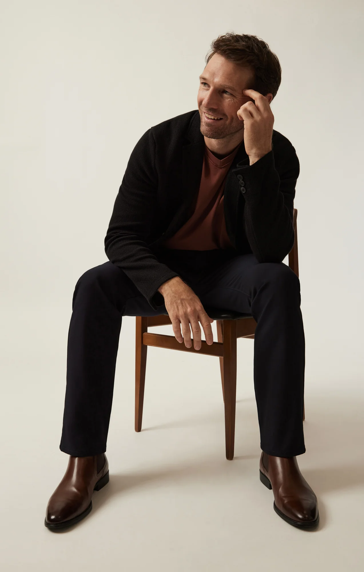 Courage Straight Leg Pants in Navy Supreme - Image 7