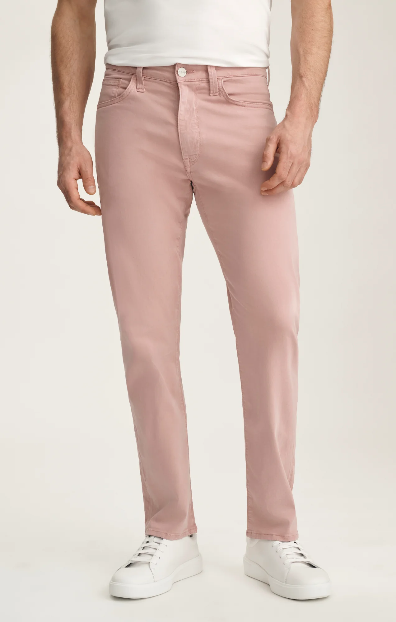 Courage Straight Leg Pants In Pink Twill - Image 2