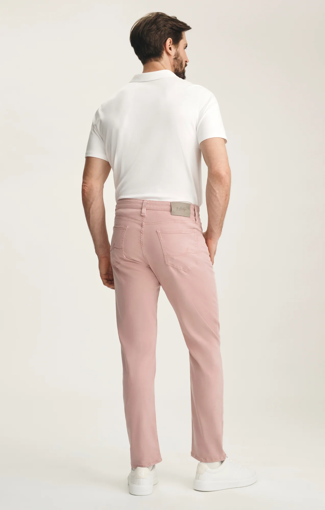 Courage Straight Leg Pants In Pink Twill - Image 3