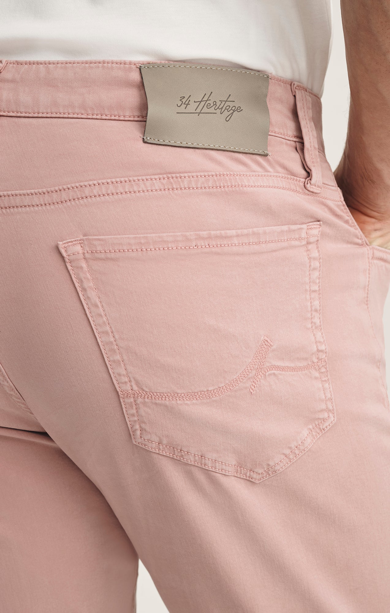 Courage Straight Leg Pants In Pink Twill - Image 4