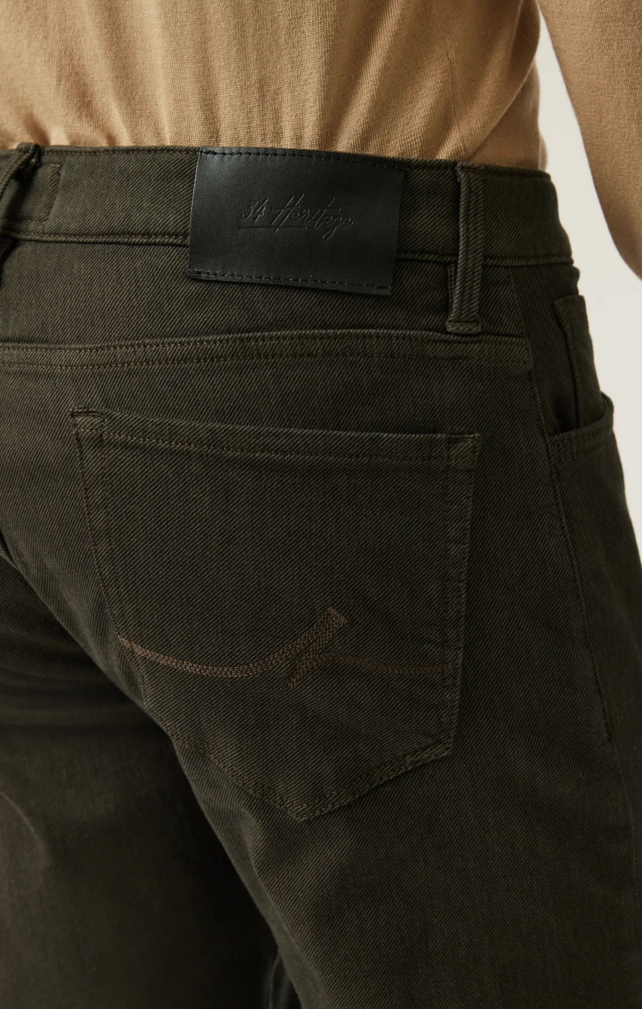 Courage Straight Leg Pants in Rifle Green Diagonal - Image 5